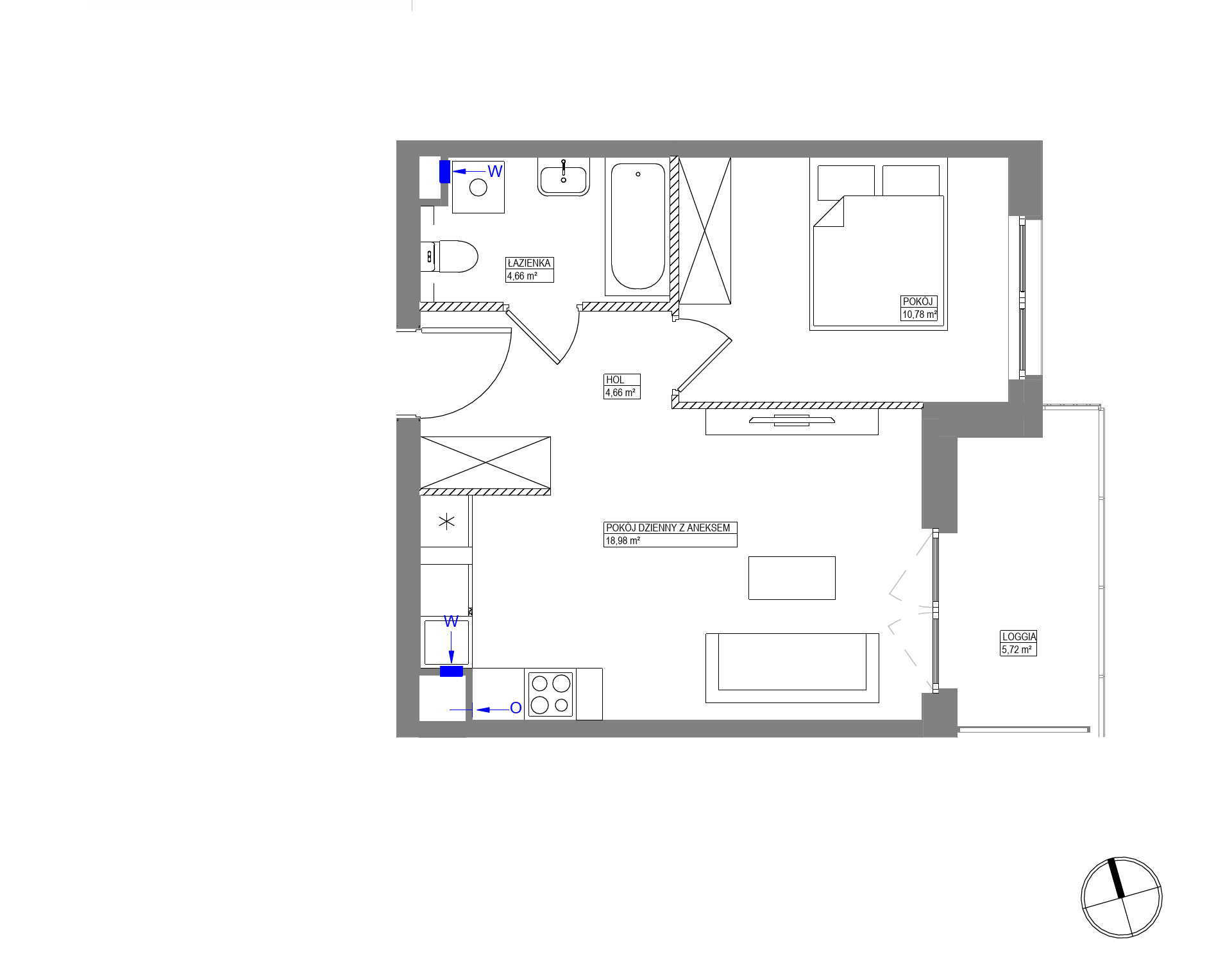 Plan 2 pok. 39m²