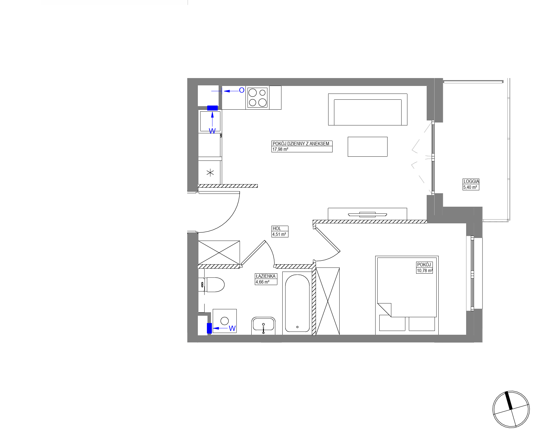 Plan 2 pok. 38m²