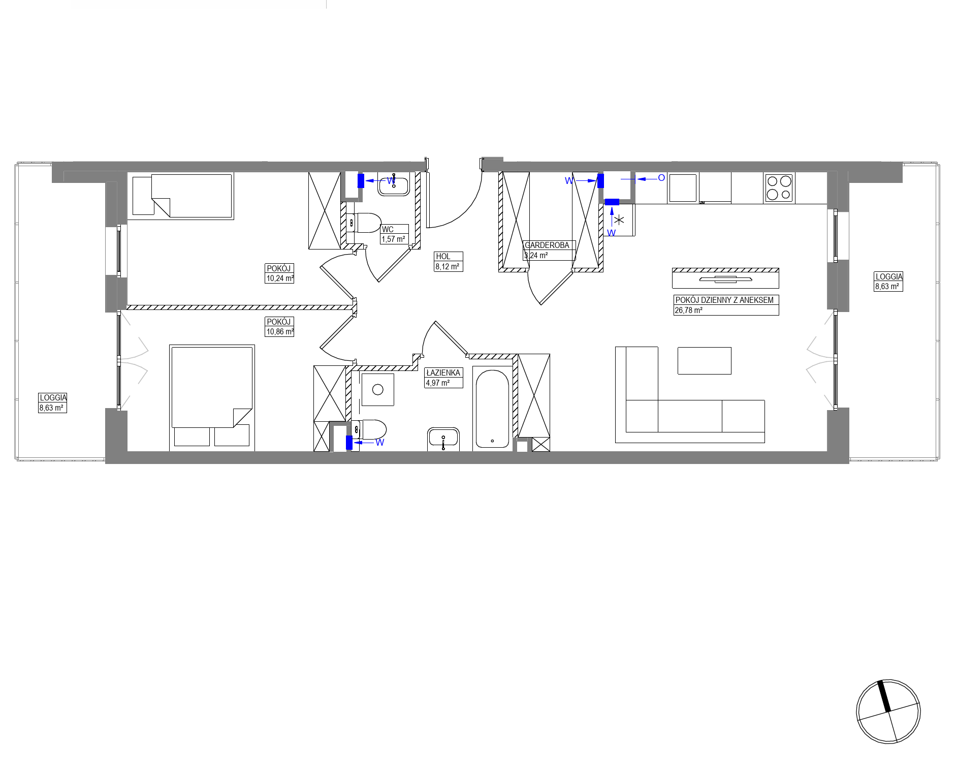 Plan 3 pok. 66m²