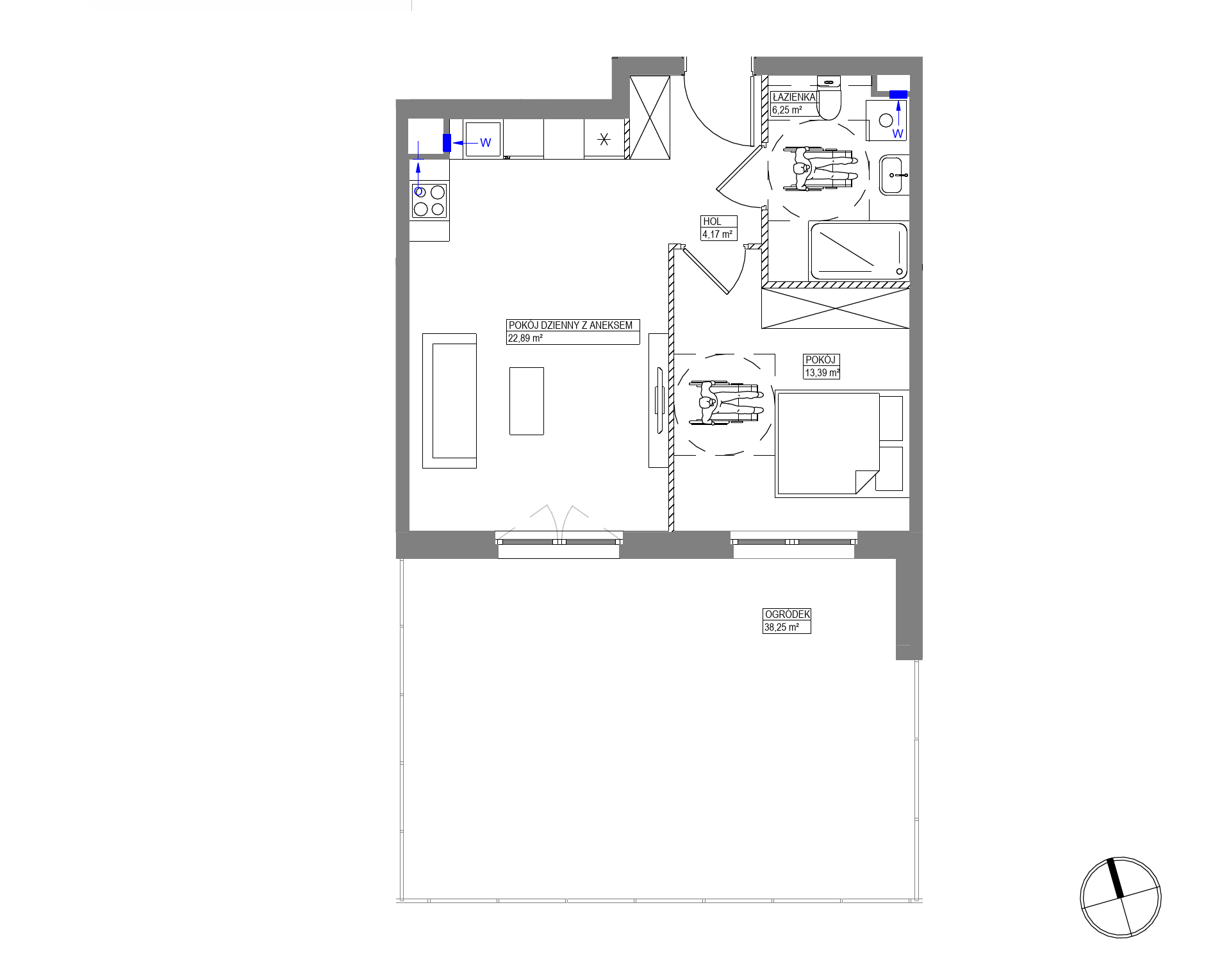 Plan 2 pok. 47m²