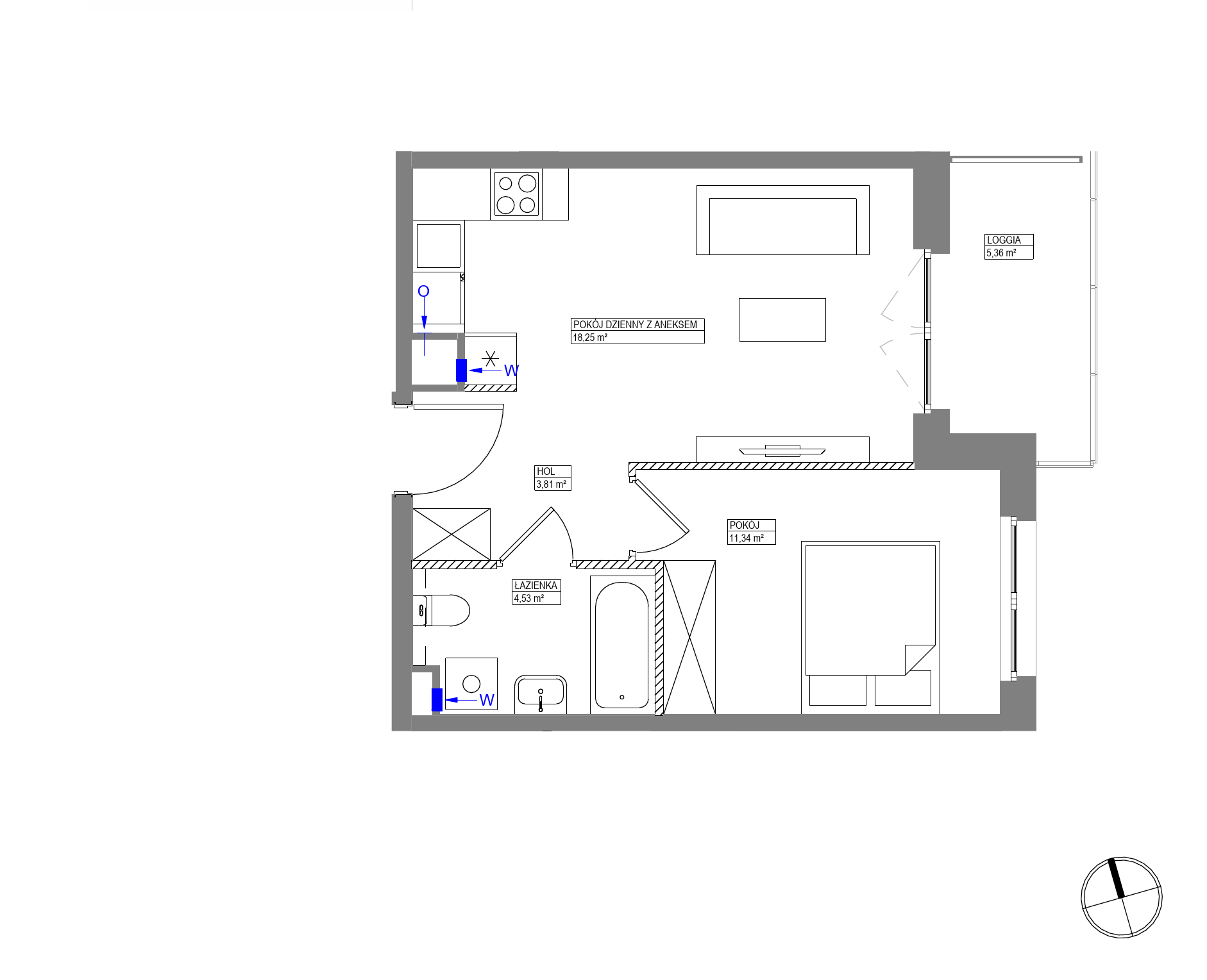 Plan 2 pok. 38m²
