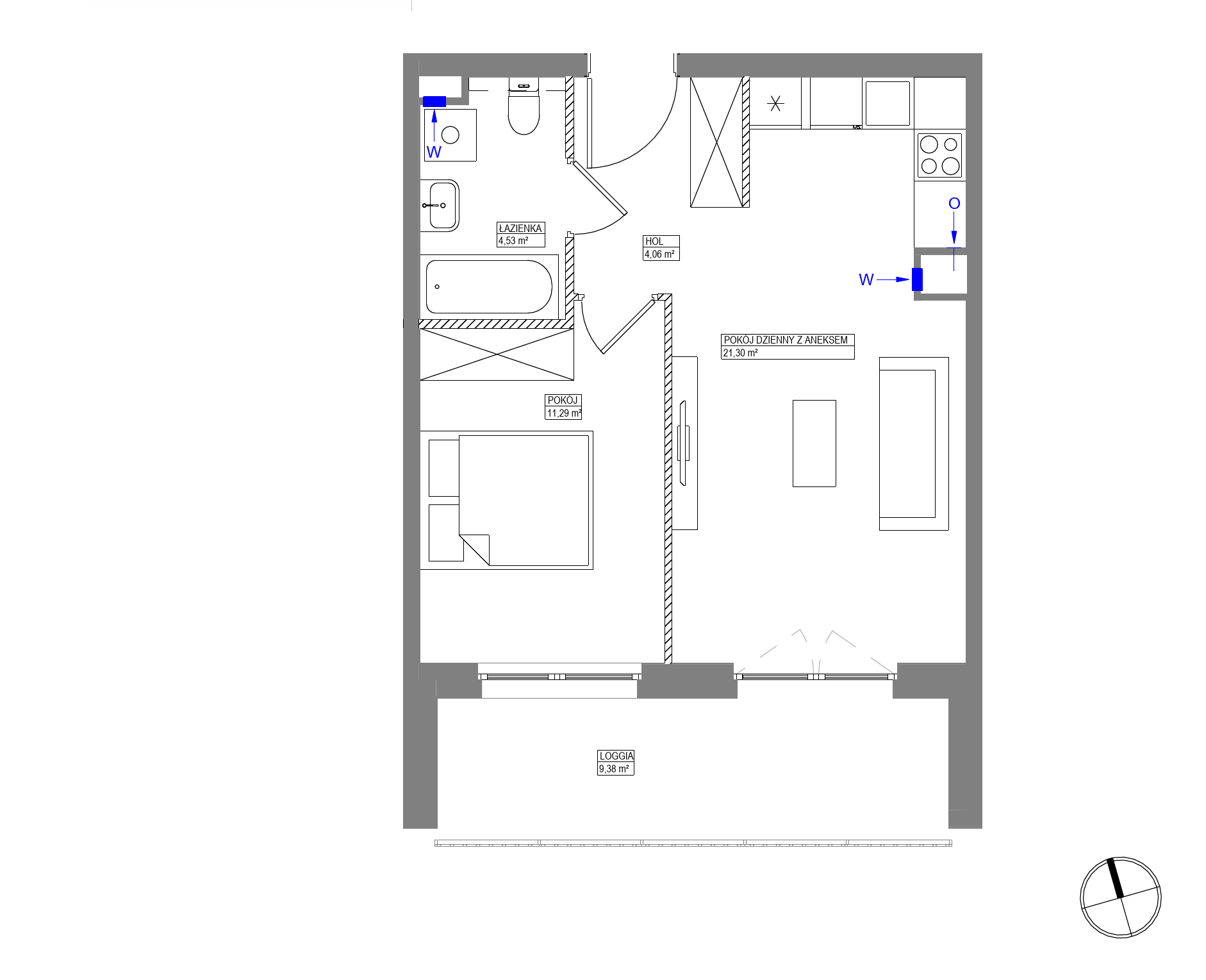 Plan 2 pok. 41m²