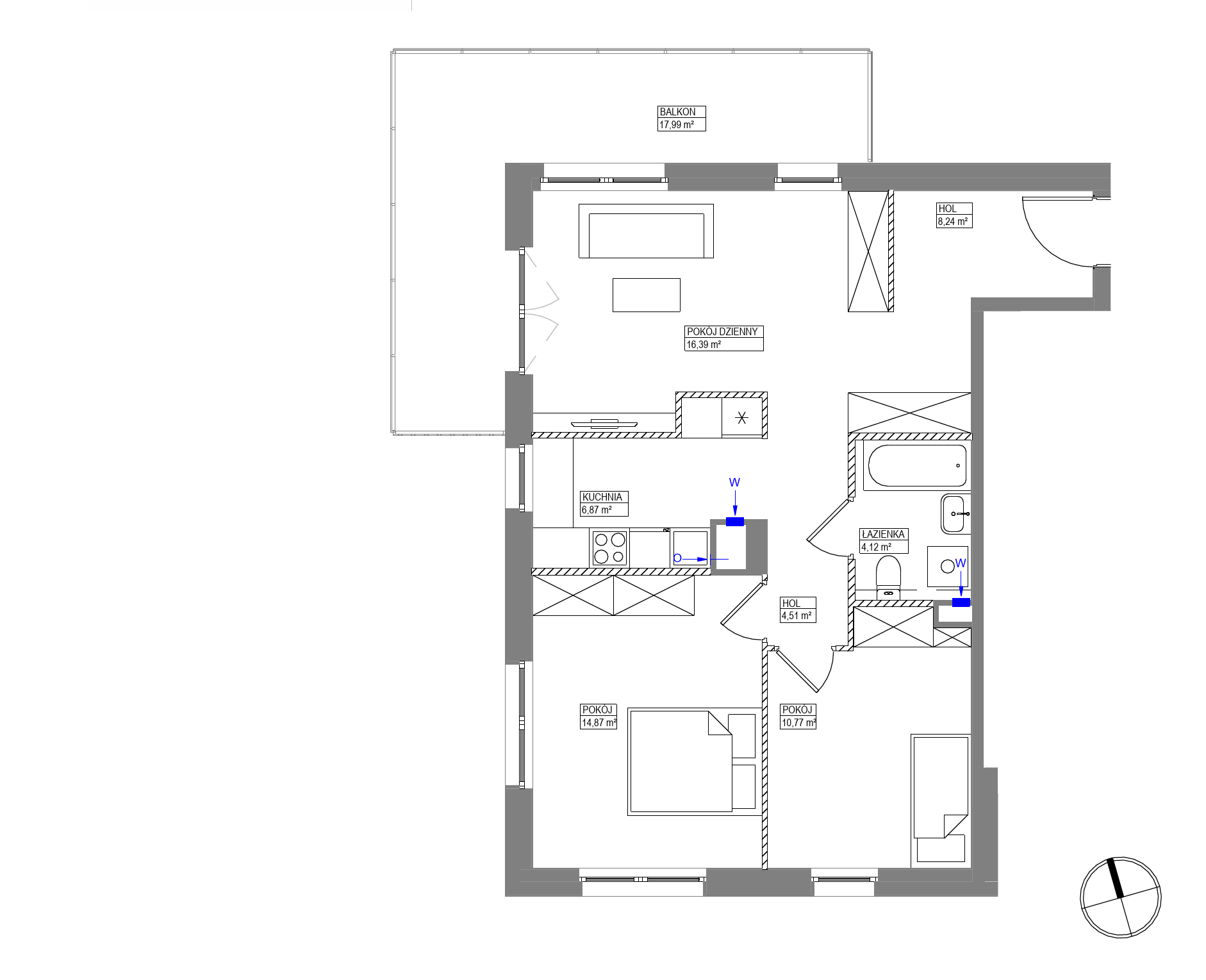 Plan 3 pok. 66m²