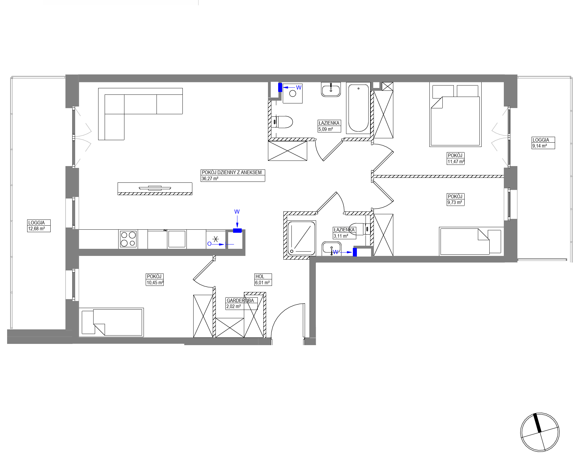 Plan 4 pok. 84m²