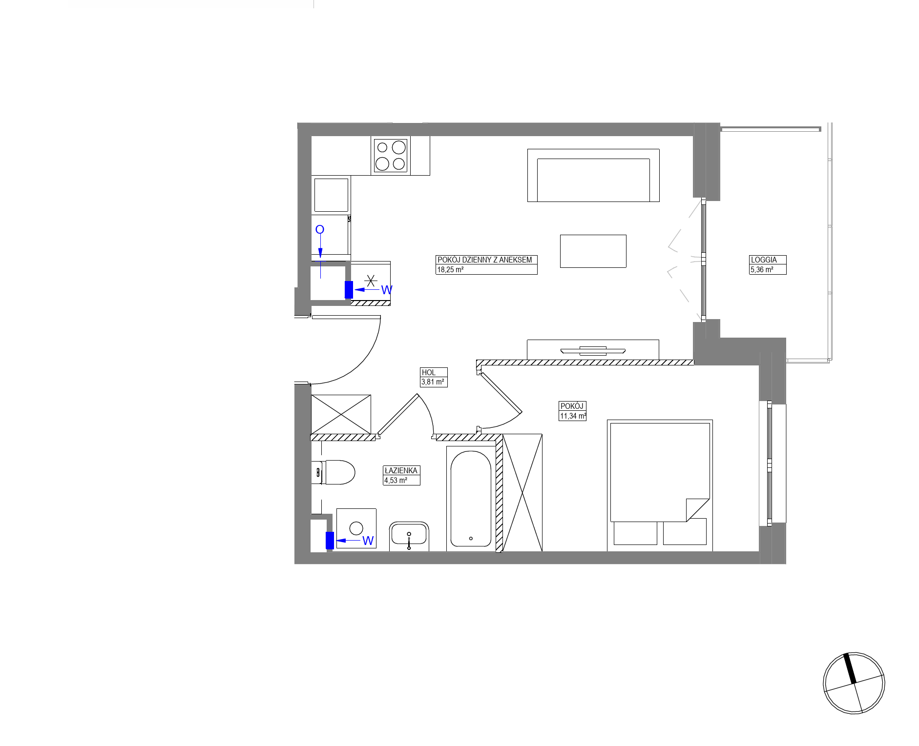 Plan 2 pok. 38m²