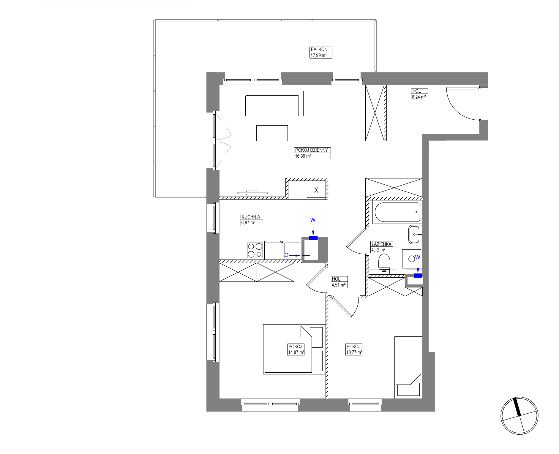 Plan 3 pok. 66m²