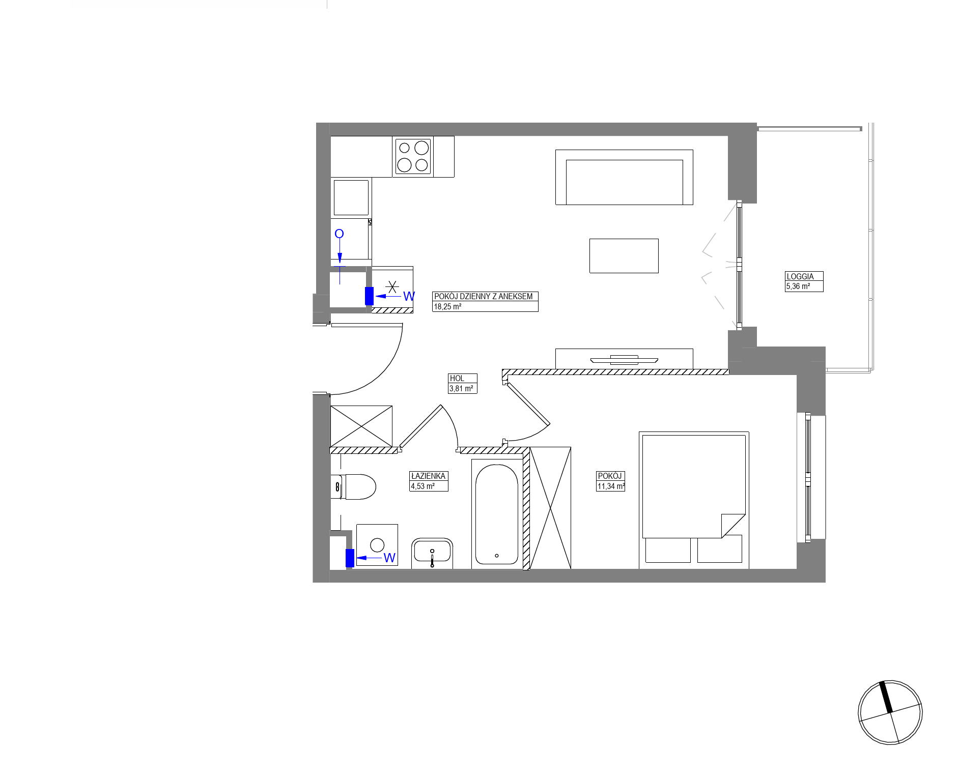 Plan 2 pok. 38m²