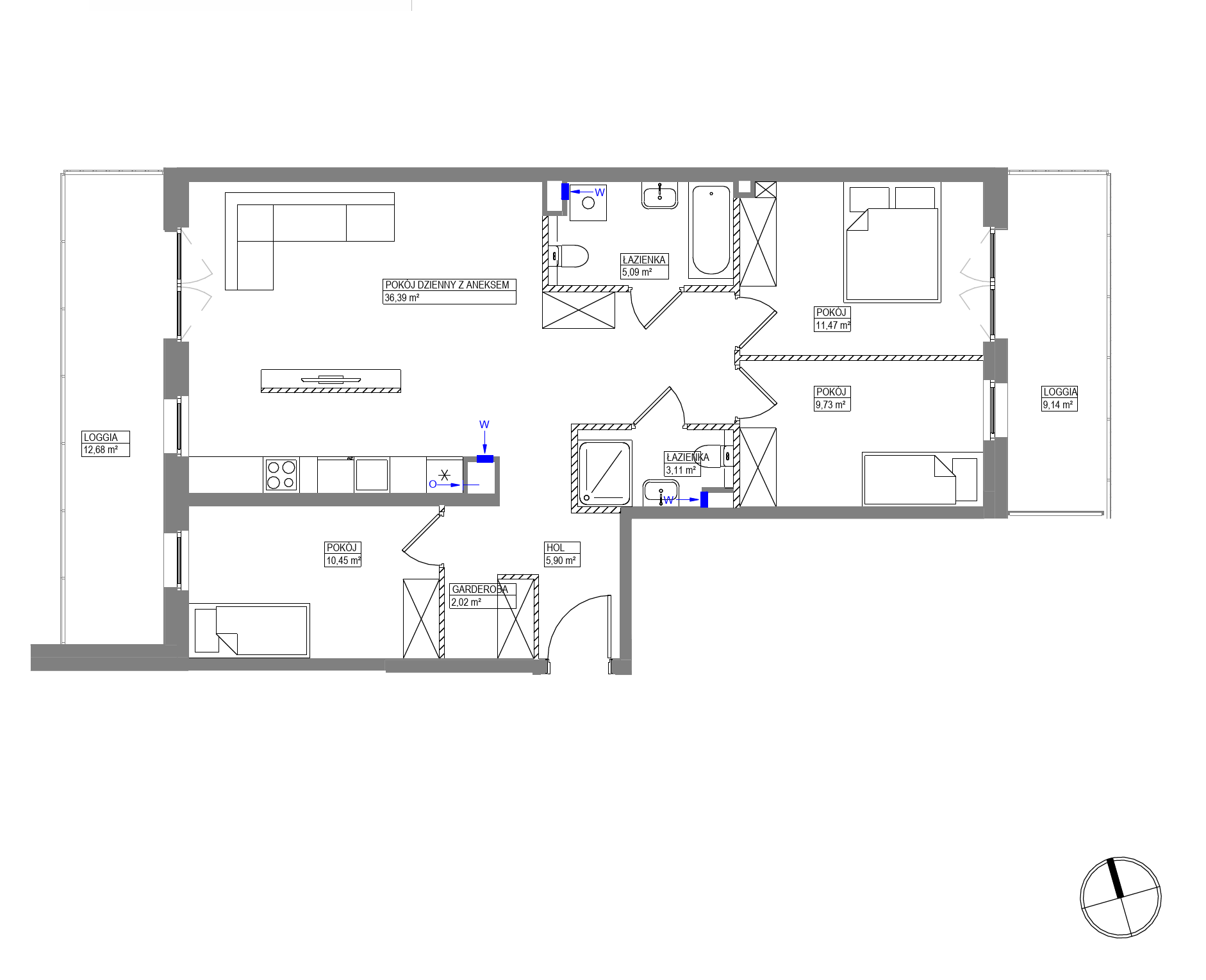 Plan 4 pok. 84m²