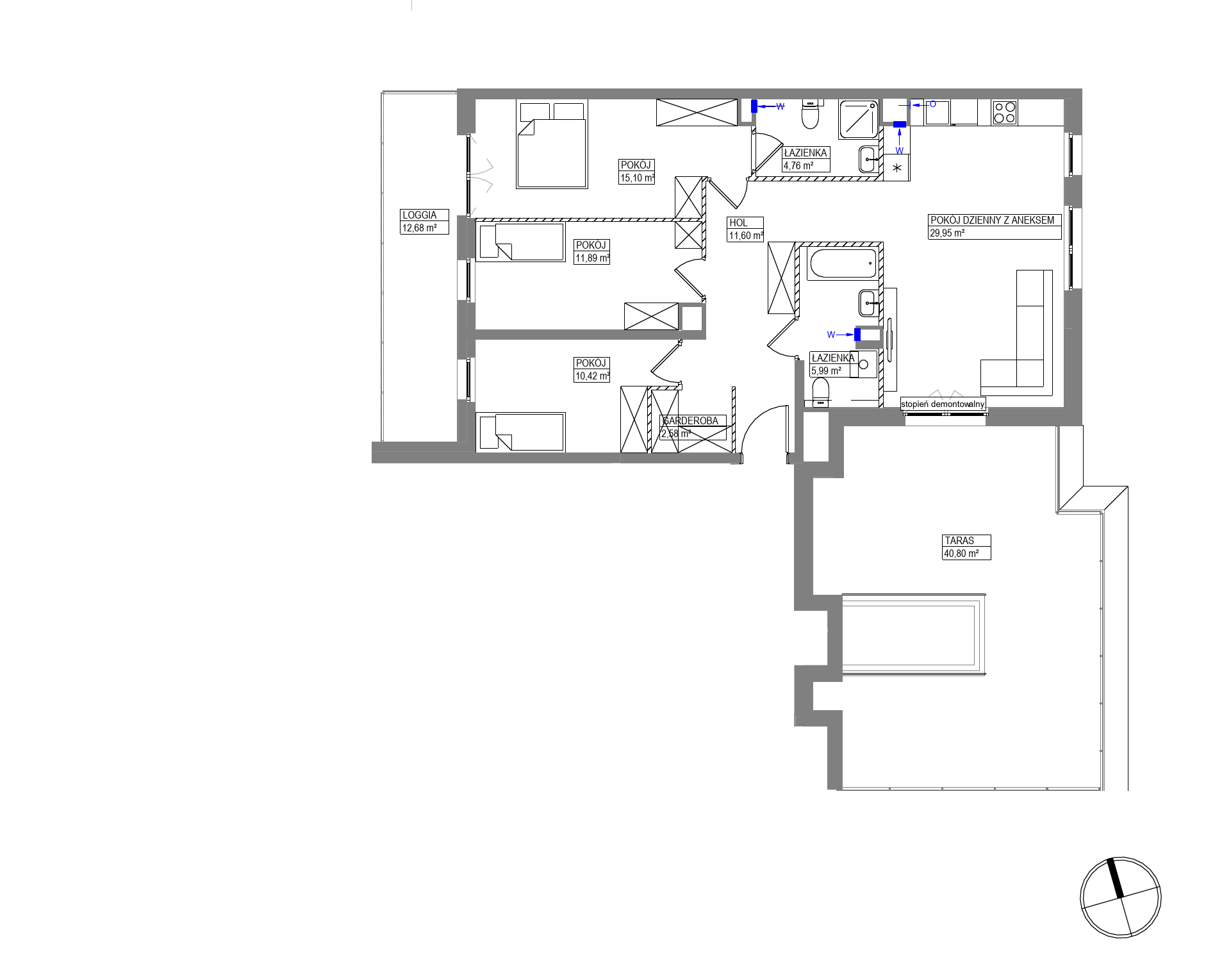 Plan 4 pok. 92m²