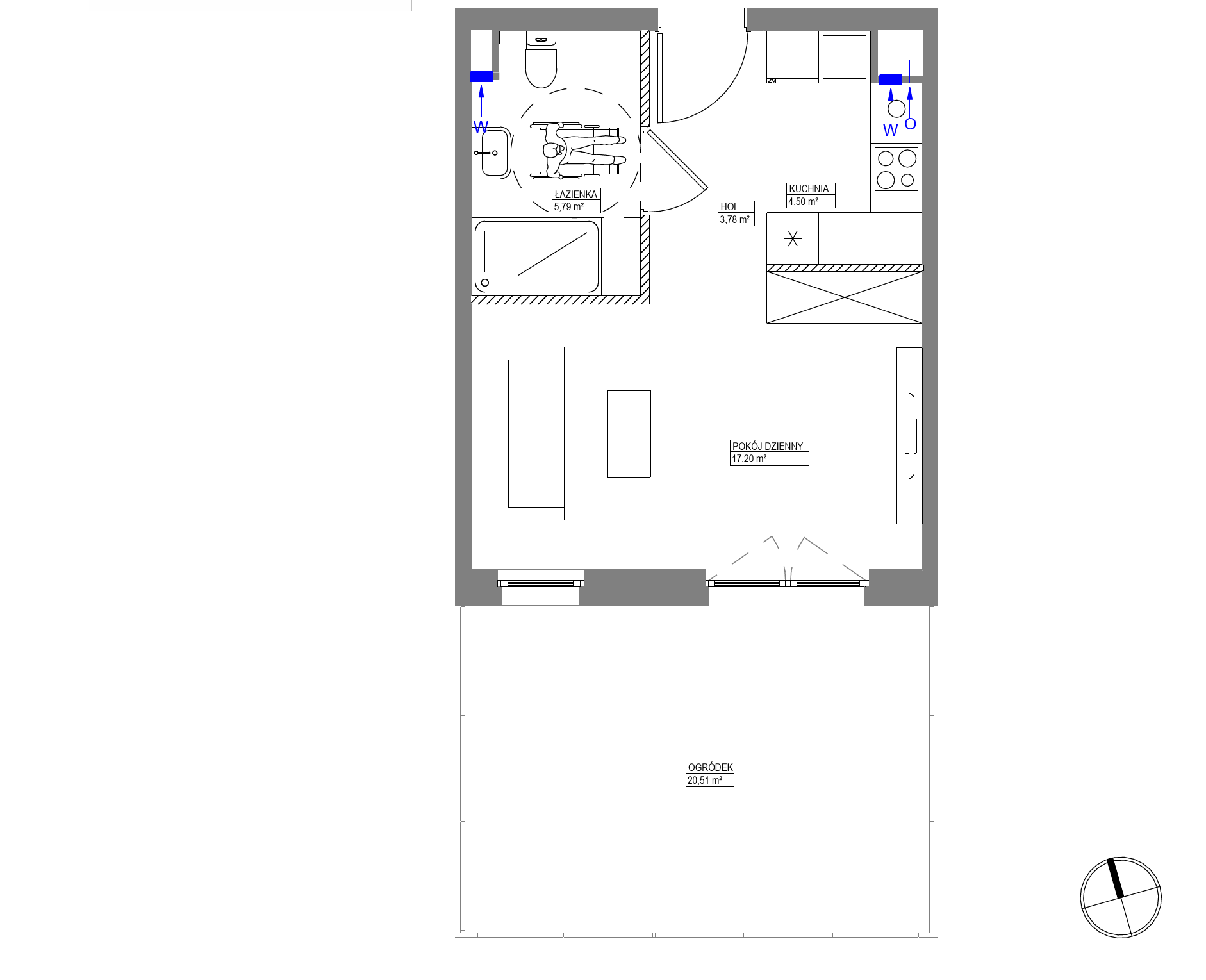 Plan 1 pok. 31m²