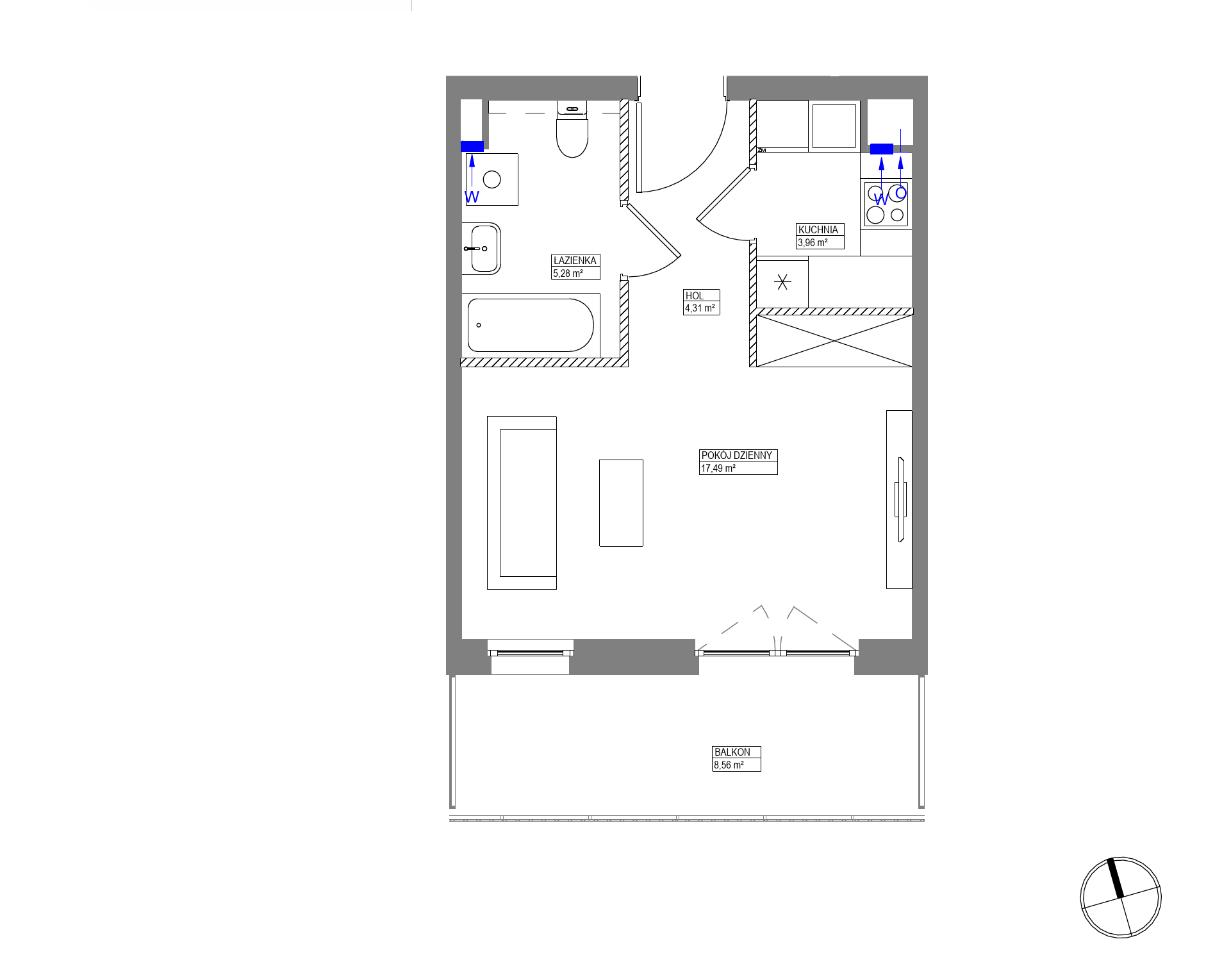 Plan 1 pok. 31m²