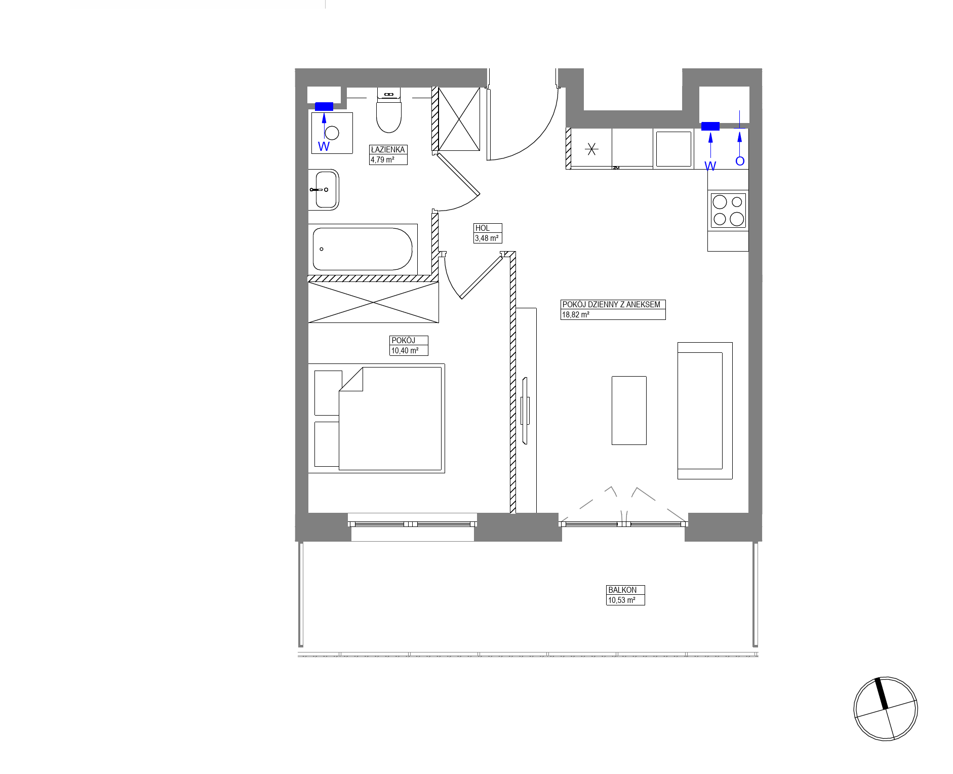 Plan 2 pok. 38m²