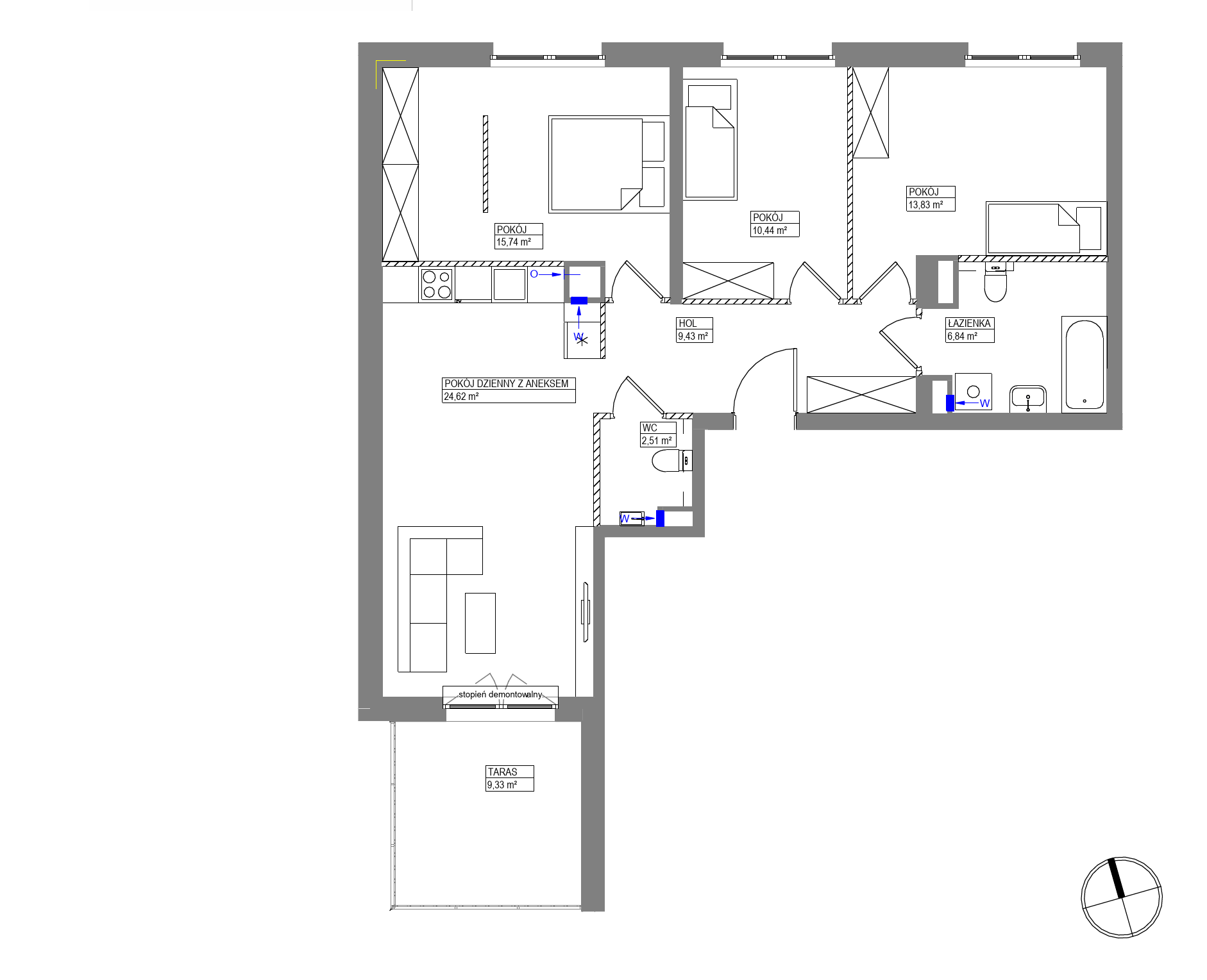 Plan 4 pok. 83m²