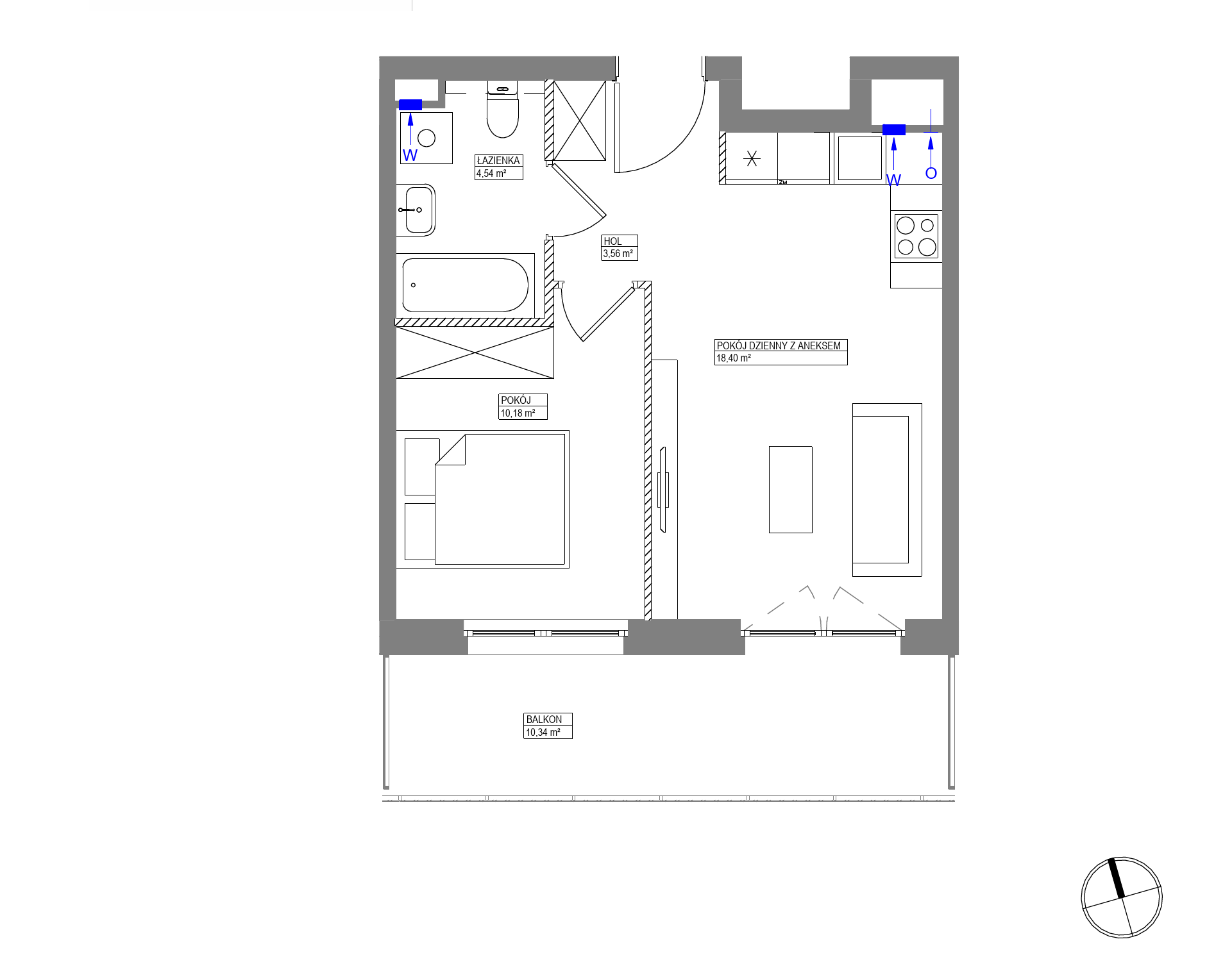 Plan 2 pok. 37m²