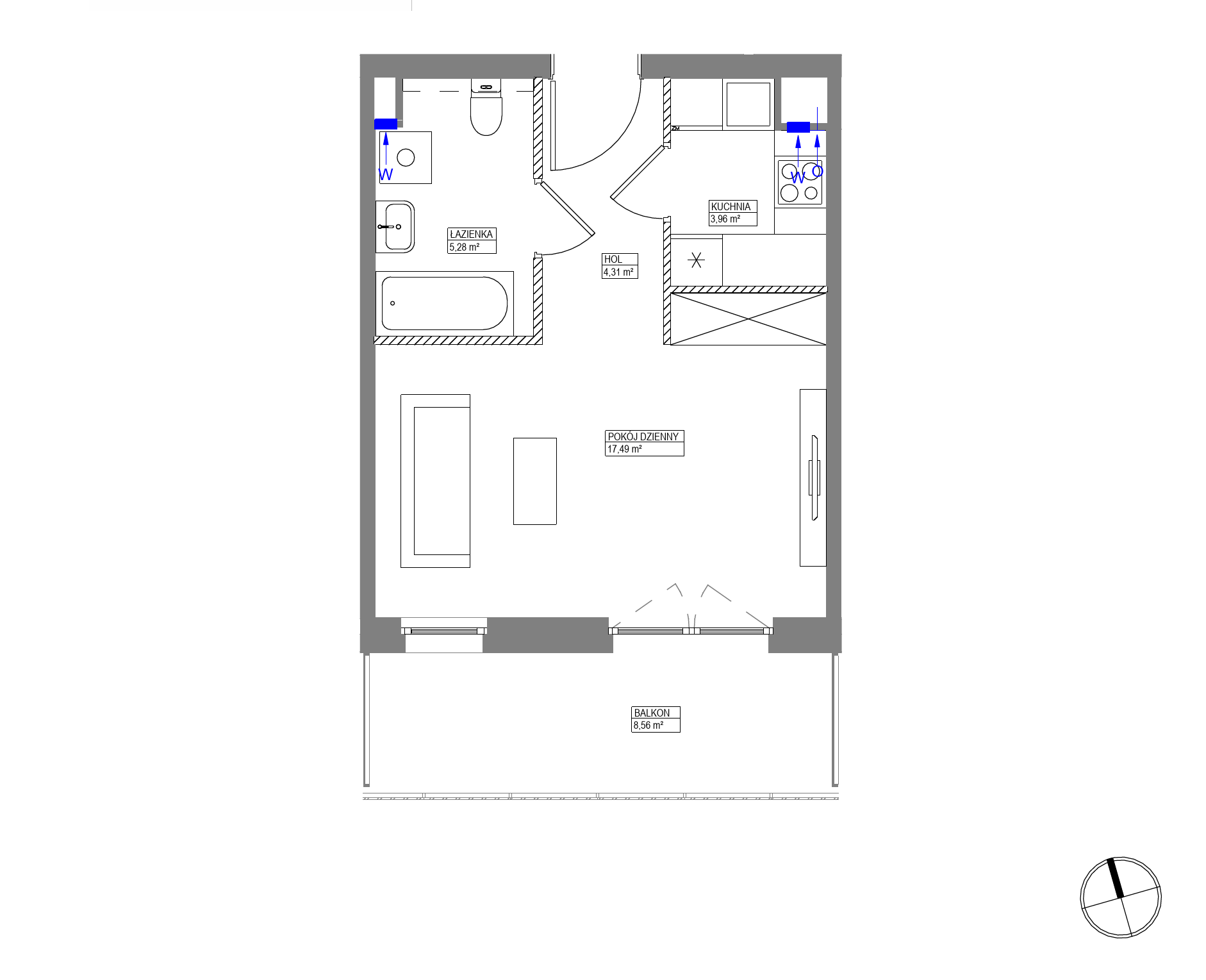 Plan 1 pok. 31m²