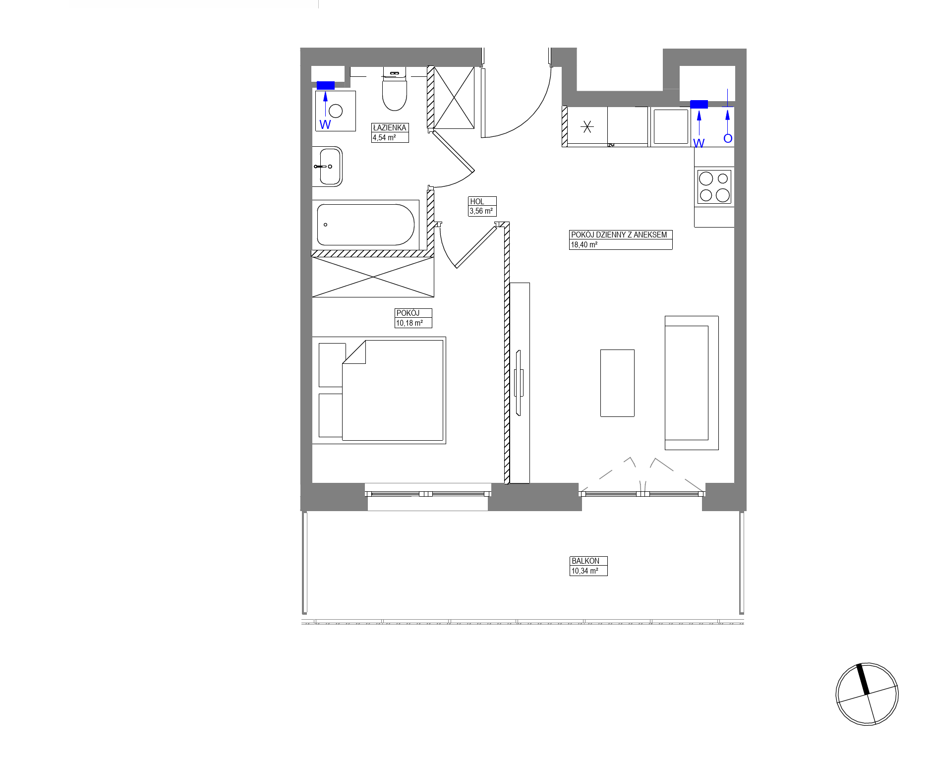 Plan 2 pok. 37m²