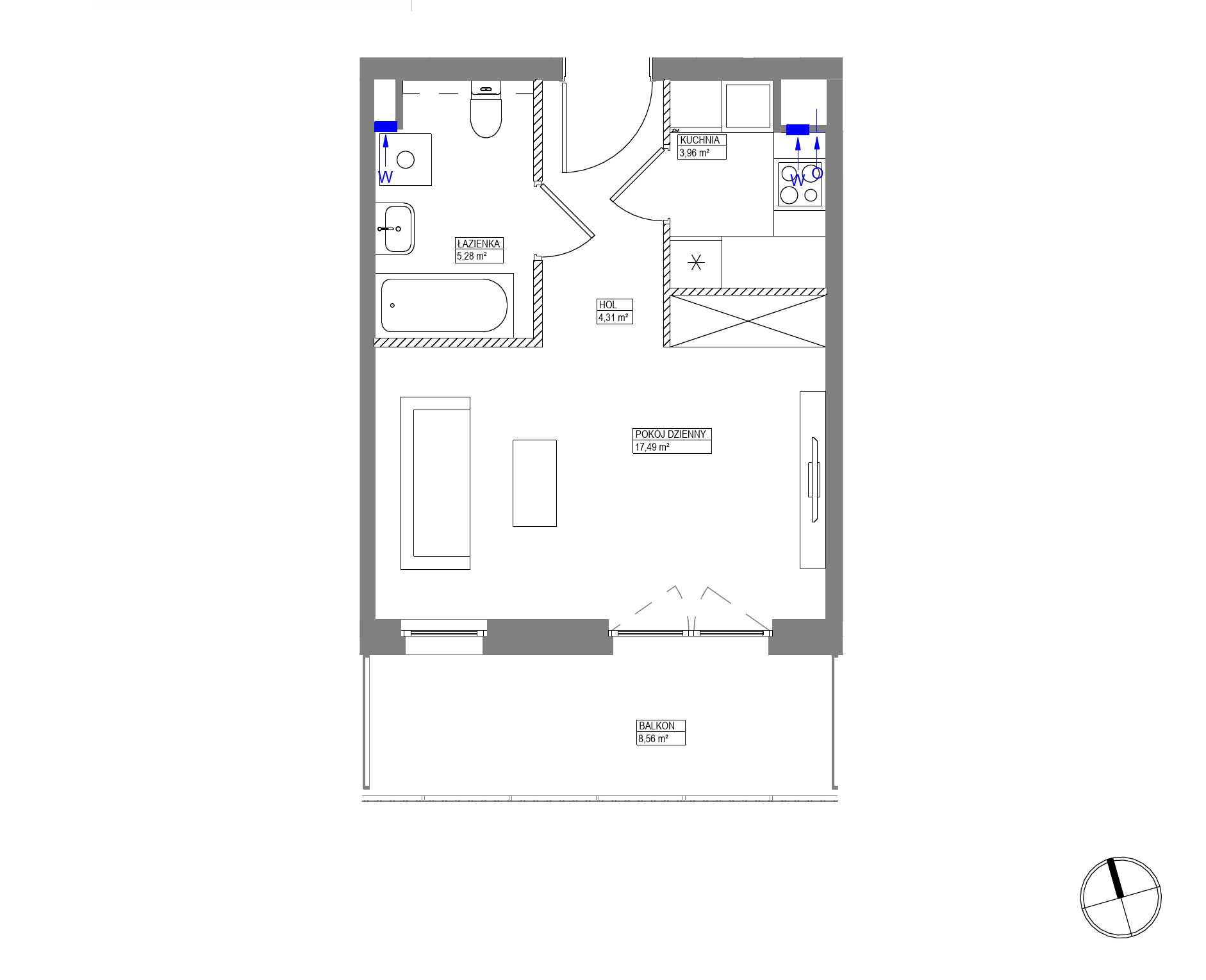 Plan 1 pok. 31m²