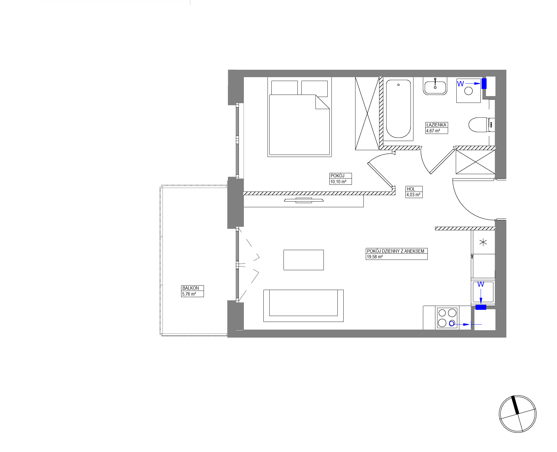 Plan 2 pok. 38m²