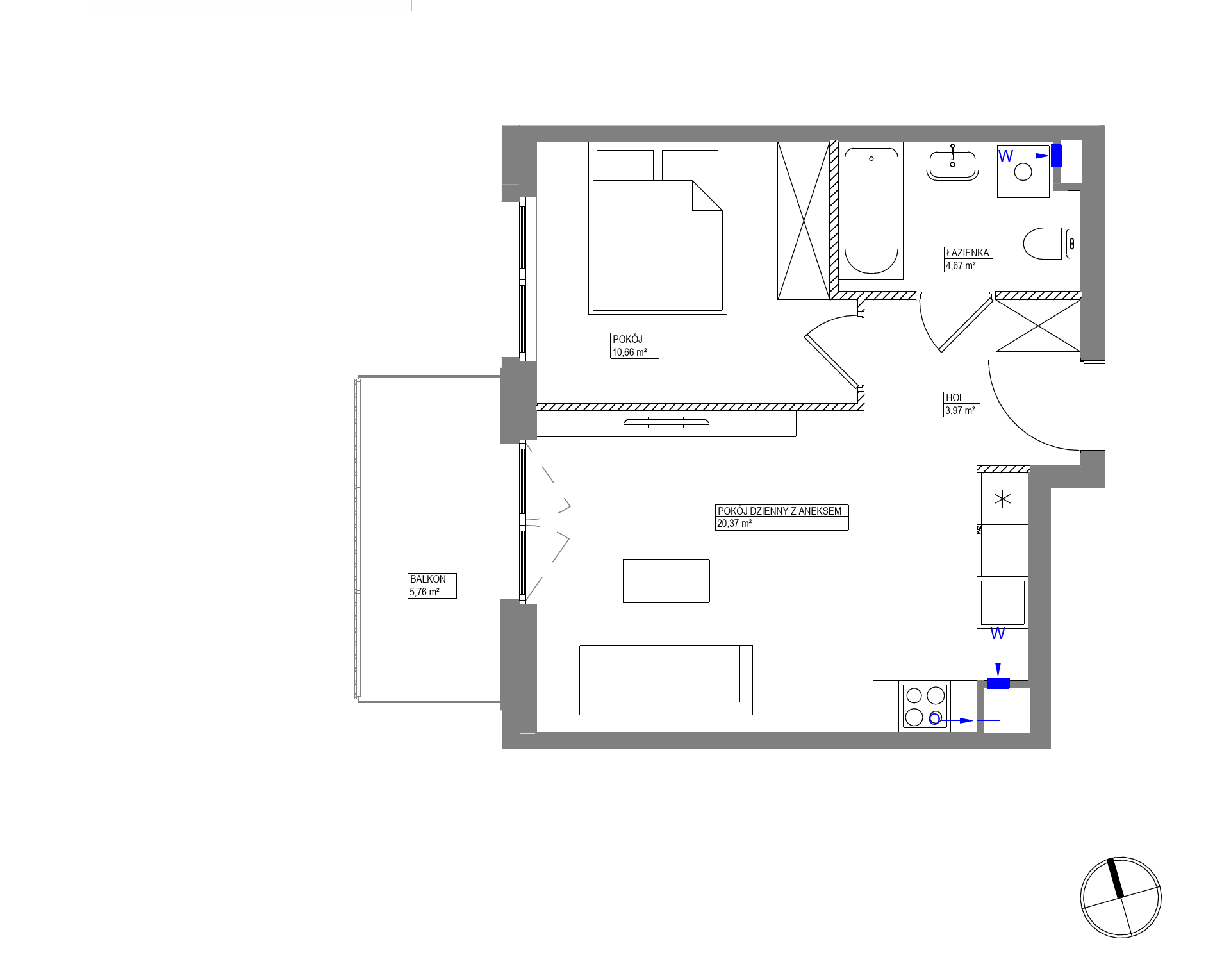 Plan 2 pok. 40m²