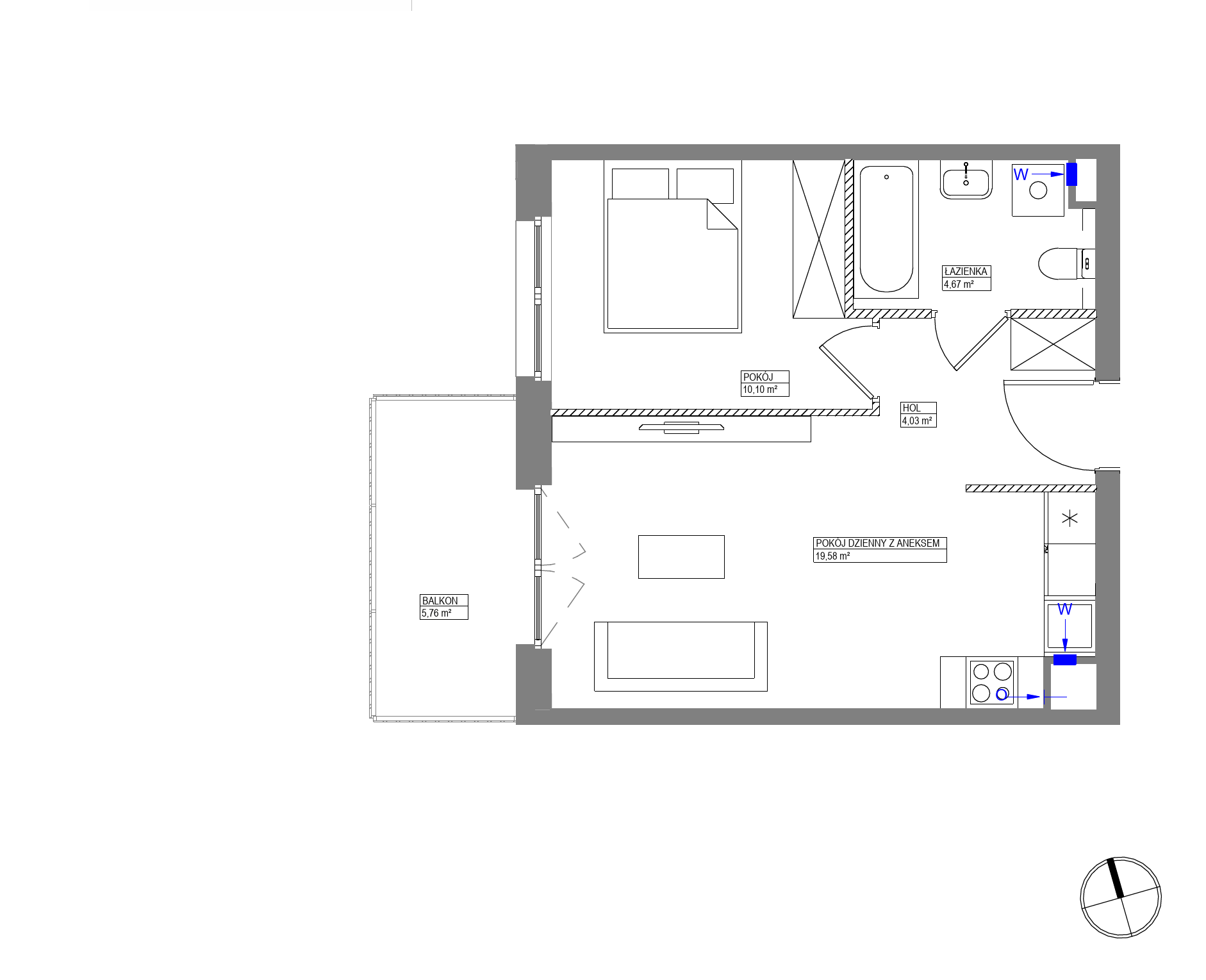 Plan 2 pok. 38m²