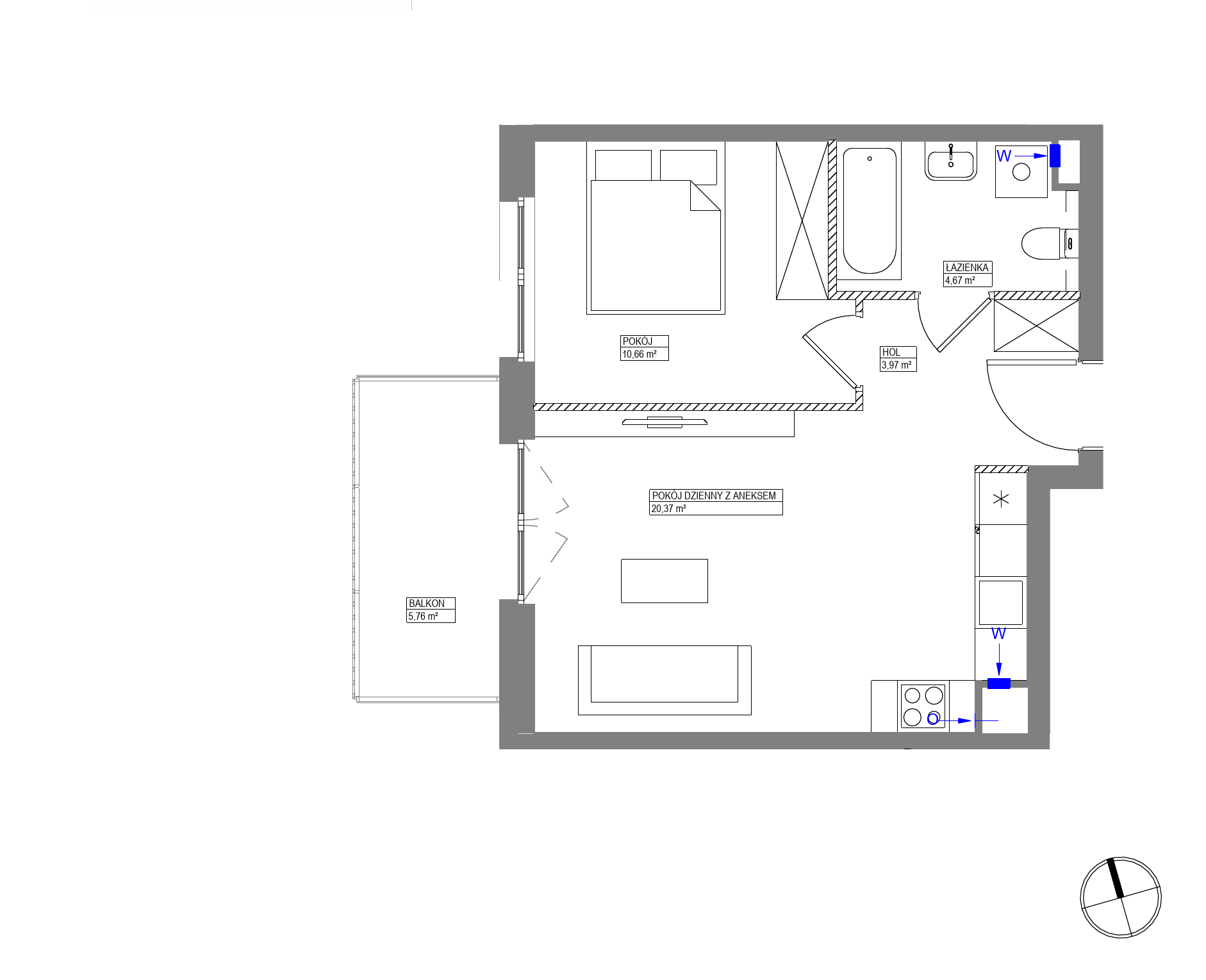 Plan 2 pok. 40m²
