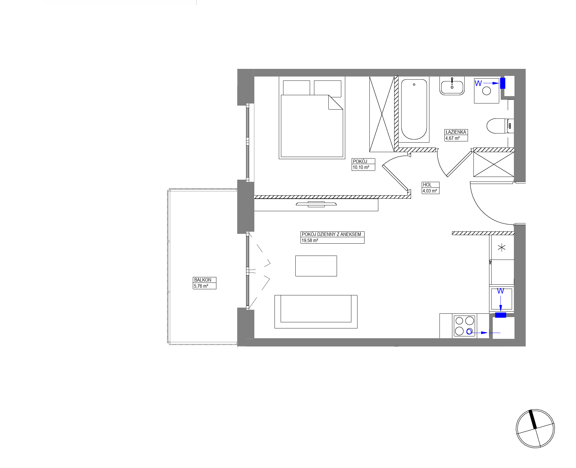 Plan 2 pok. 38m²