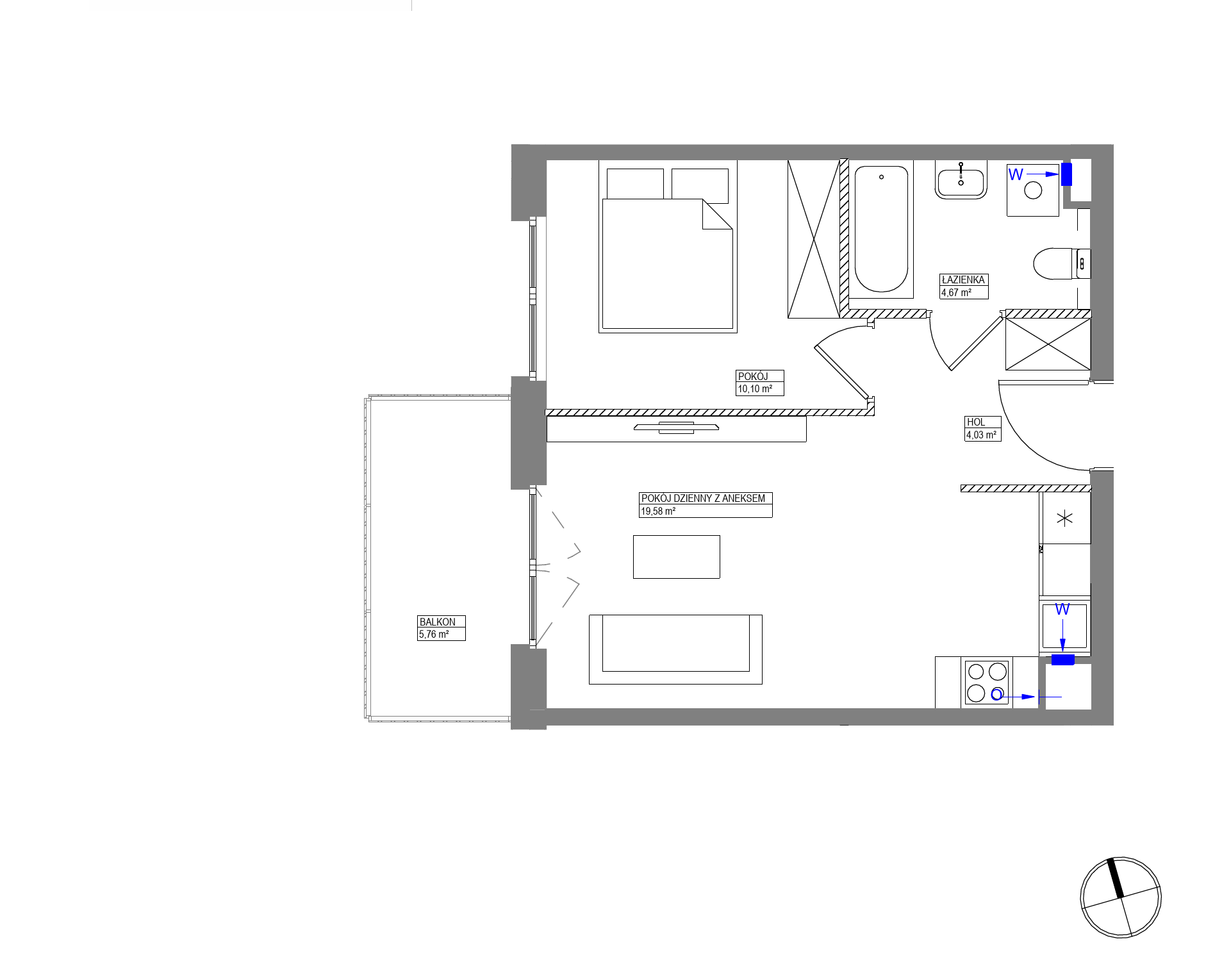 Plan 2 pok. 38m²