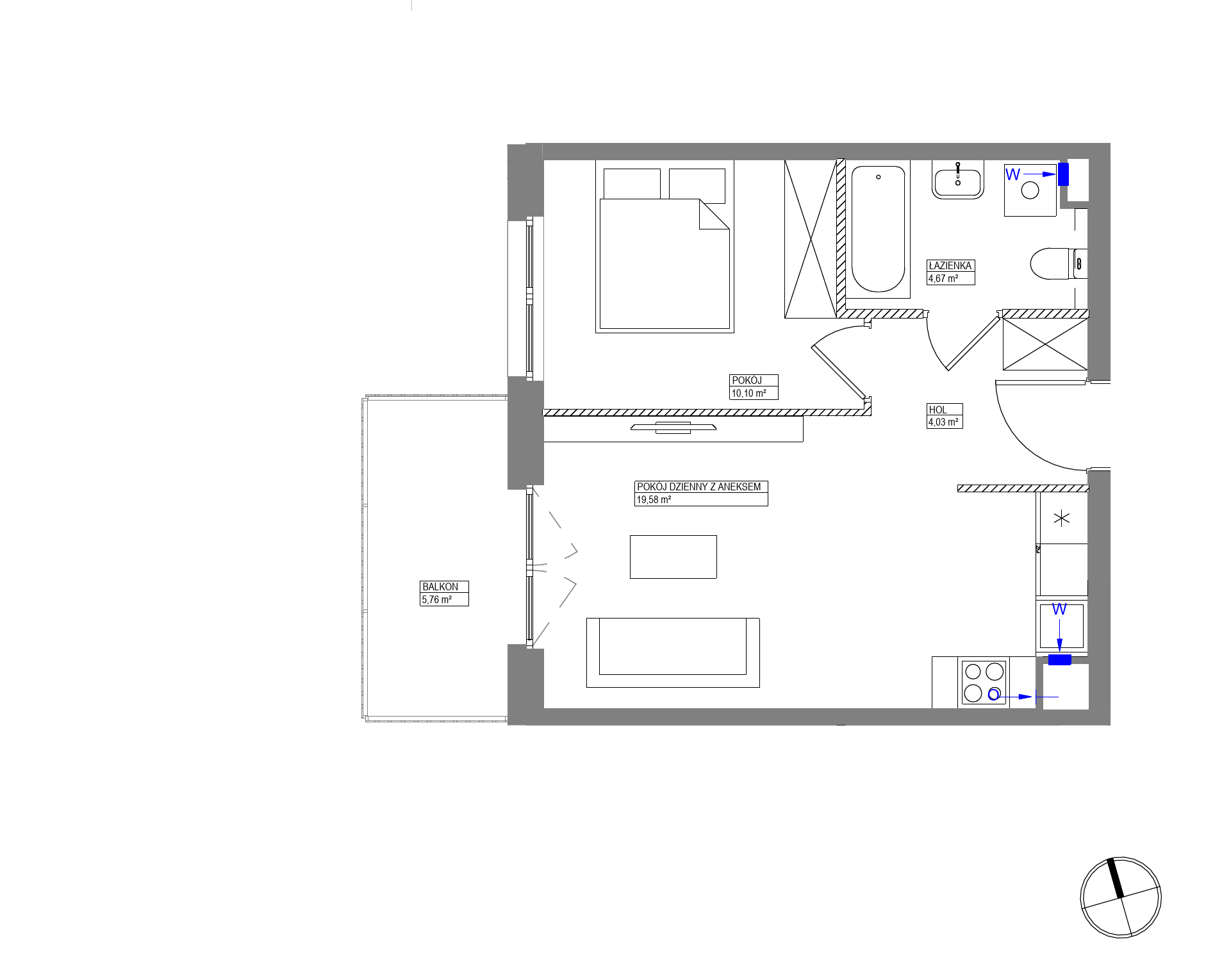 Plan 2 pok. 38m²