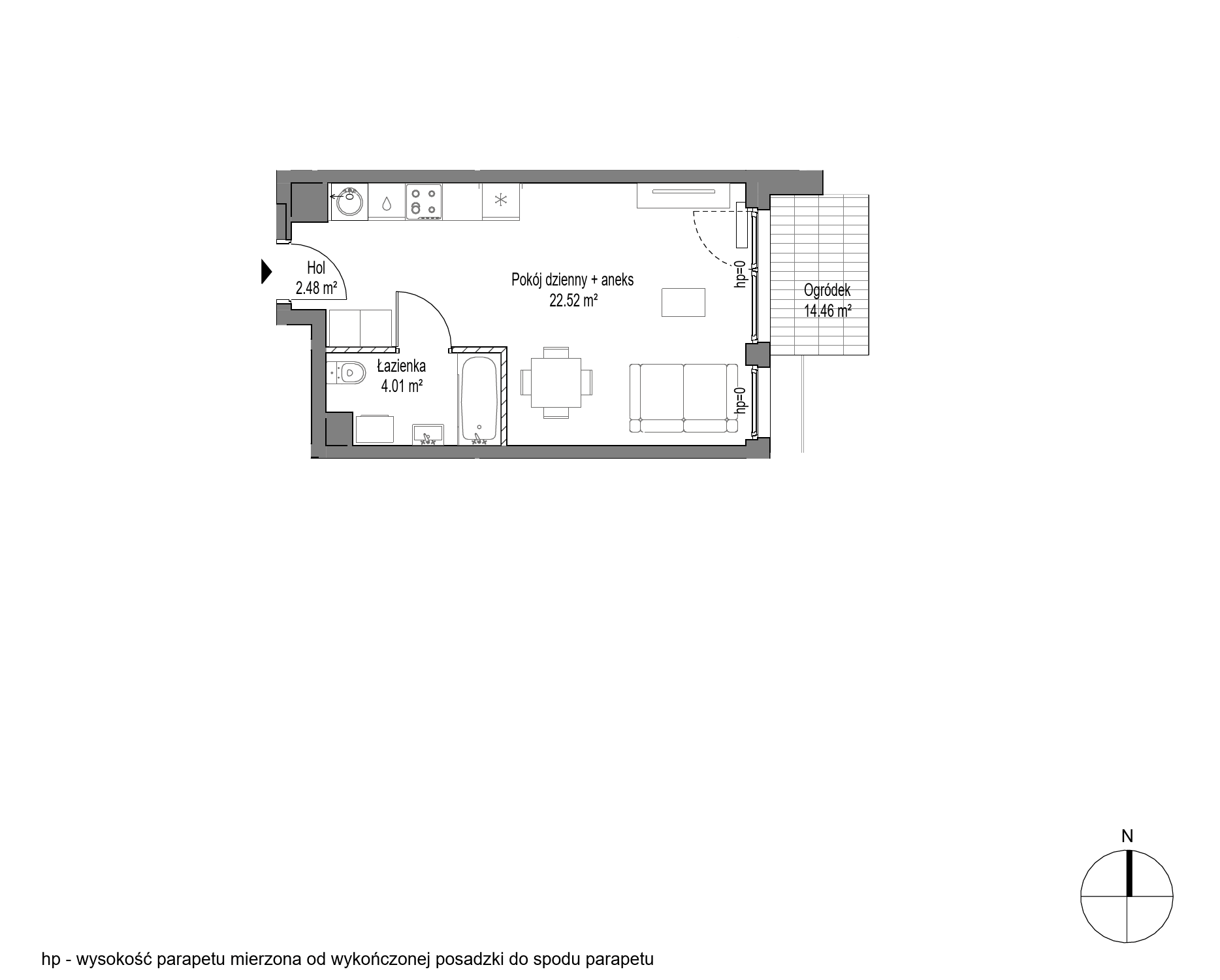 Plan 1 pok. 29m²