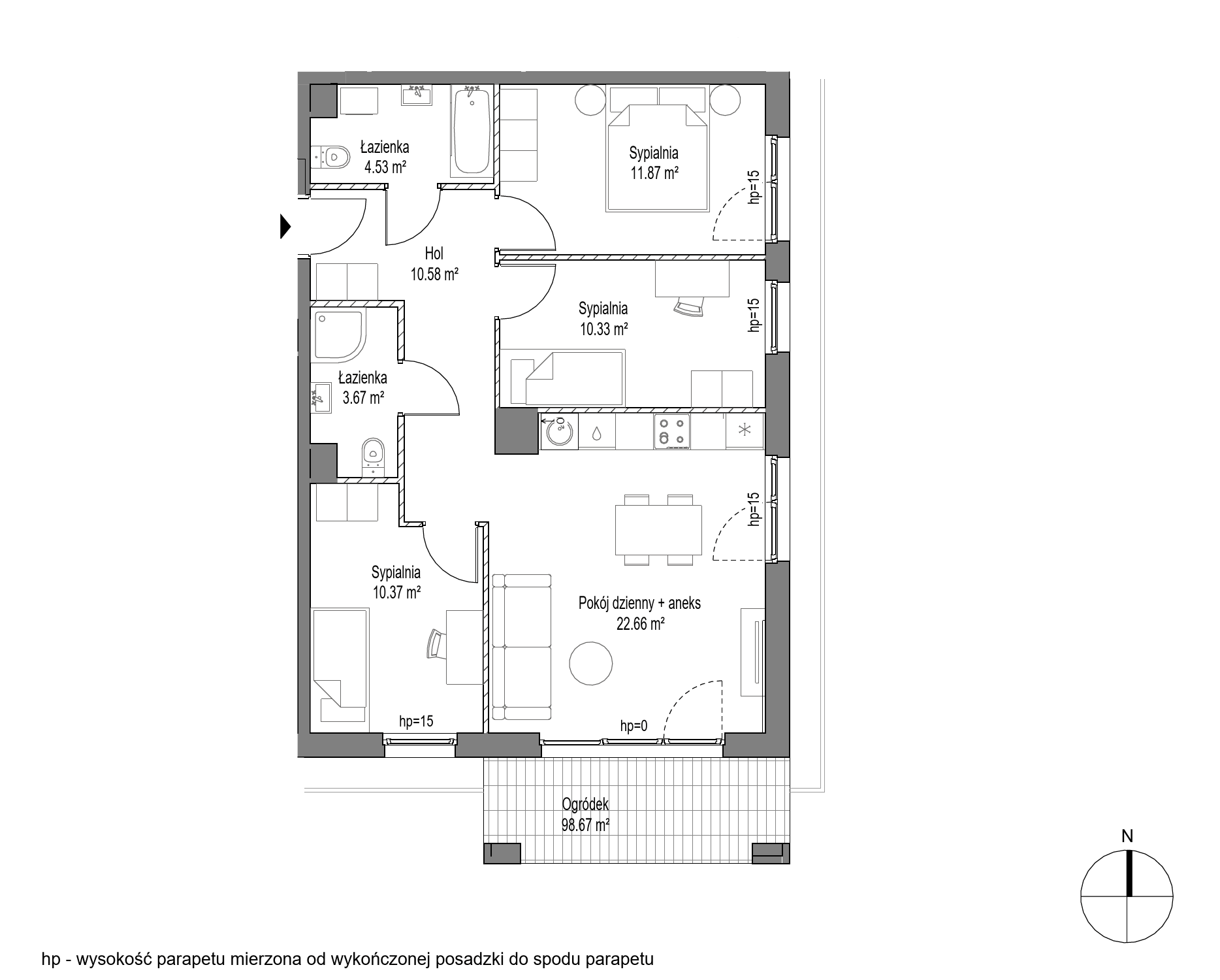 Plan 4 pok. 74m²