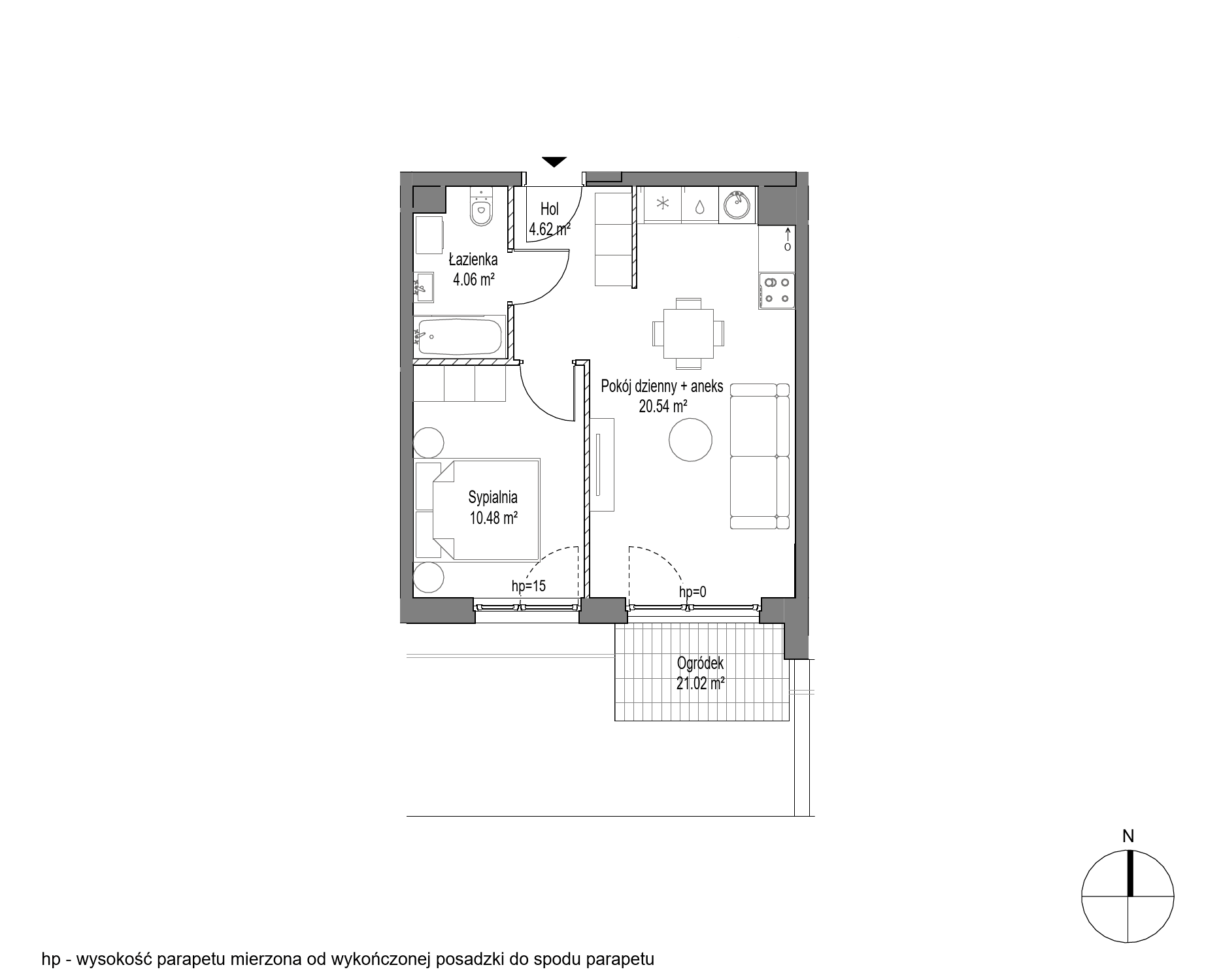 Plan 2 pok. 40m²