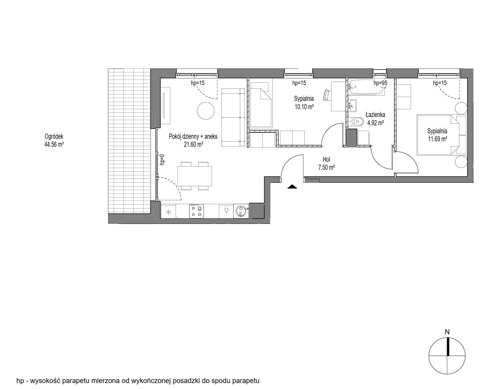 Plan 3 pok. 56m²