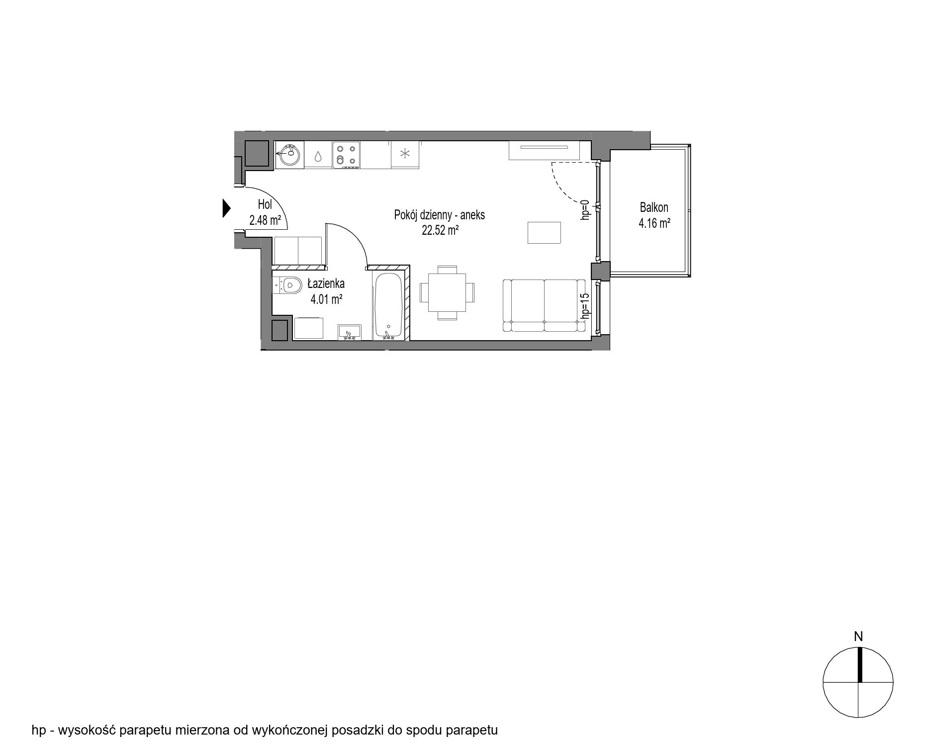 Plan 1 pok. 29m²