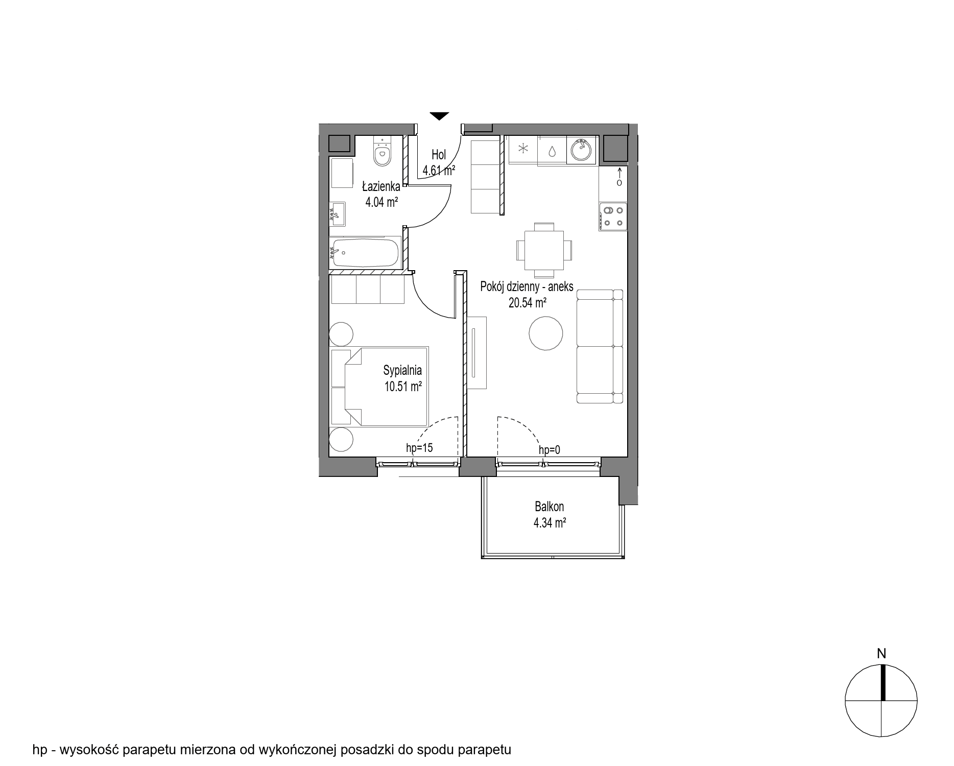 Plan 2 pok. 40m²