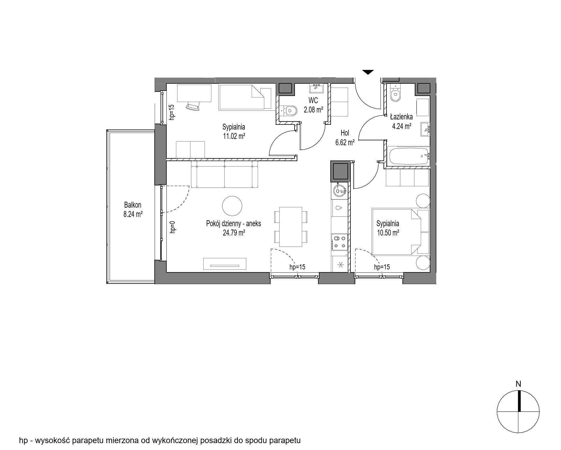 Plan 3 pok. 59m²