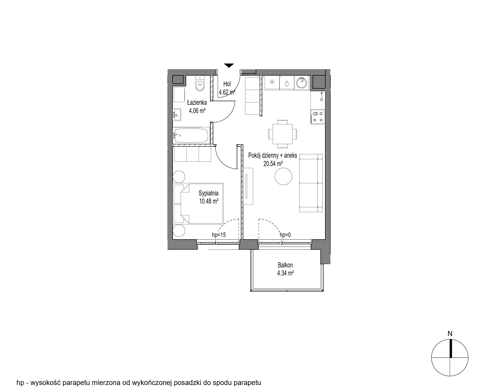 Plan 2 pok. 40m²