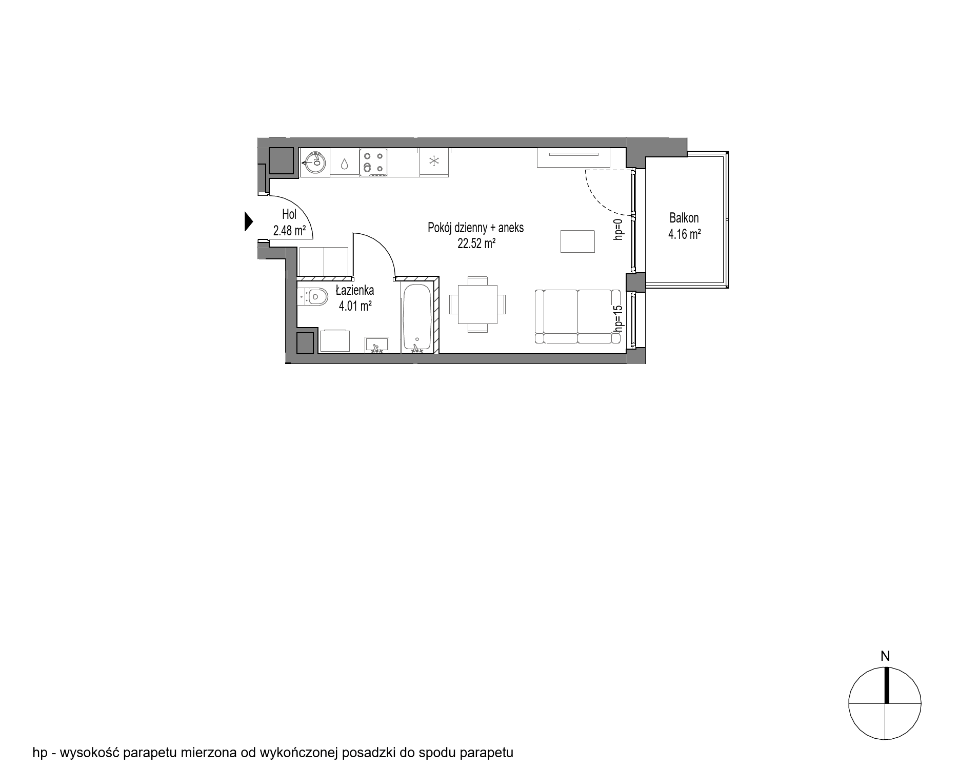 Plan 1 pok. 29m²
