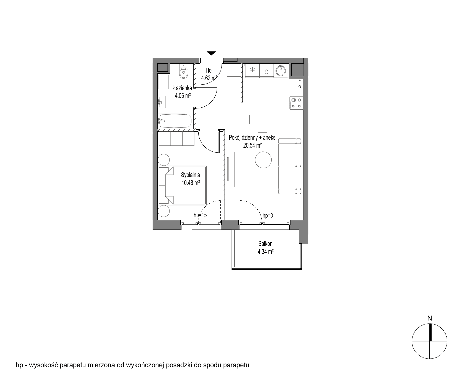 Plan 2 pok. 40m²