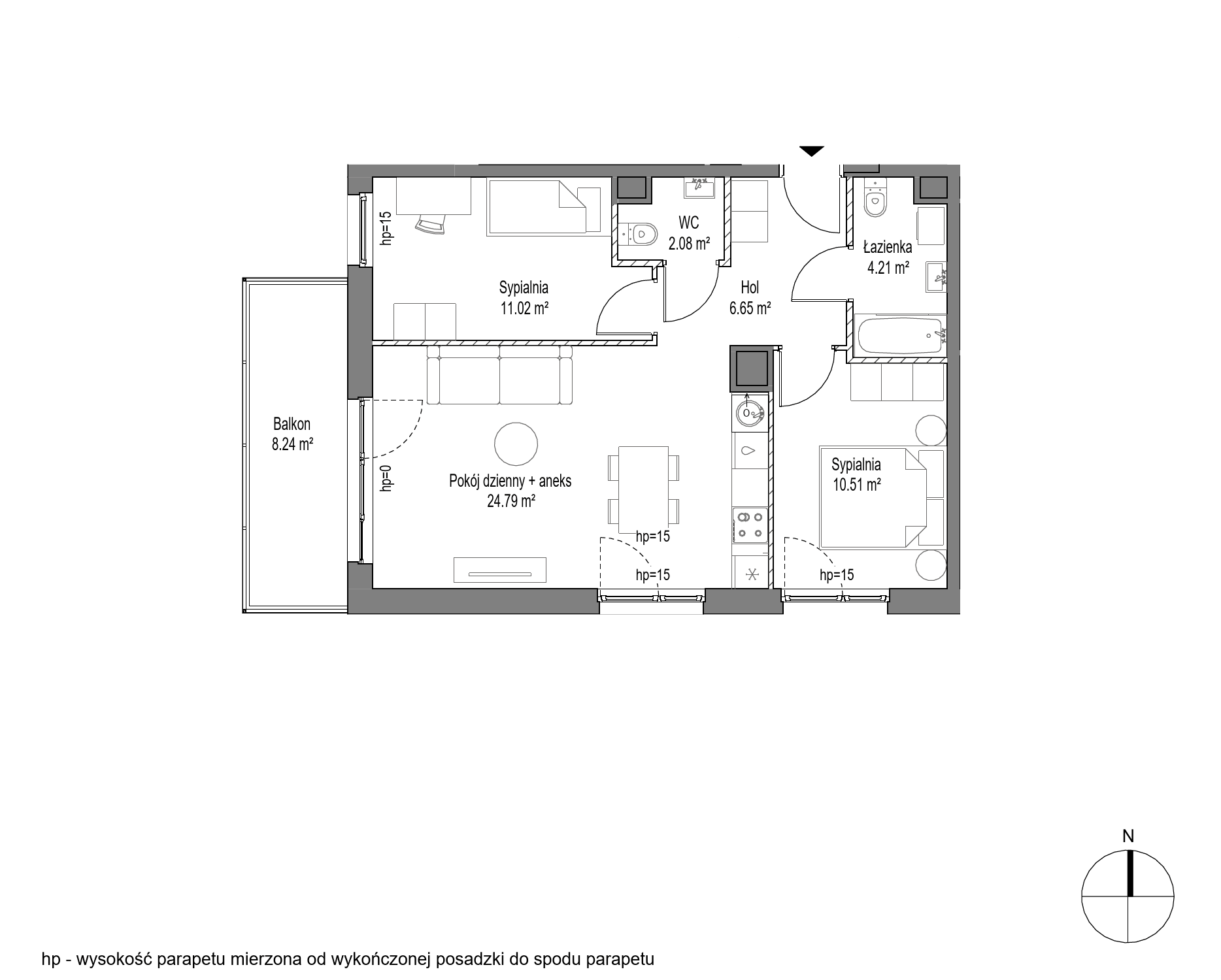 Plan 3 pok. 59m²