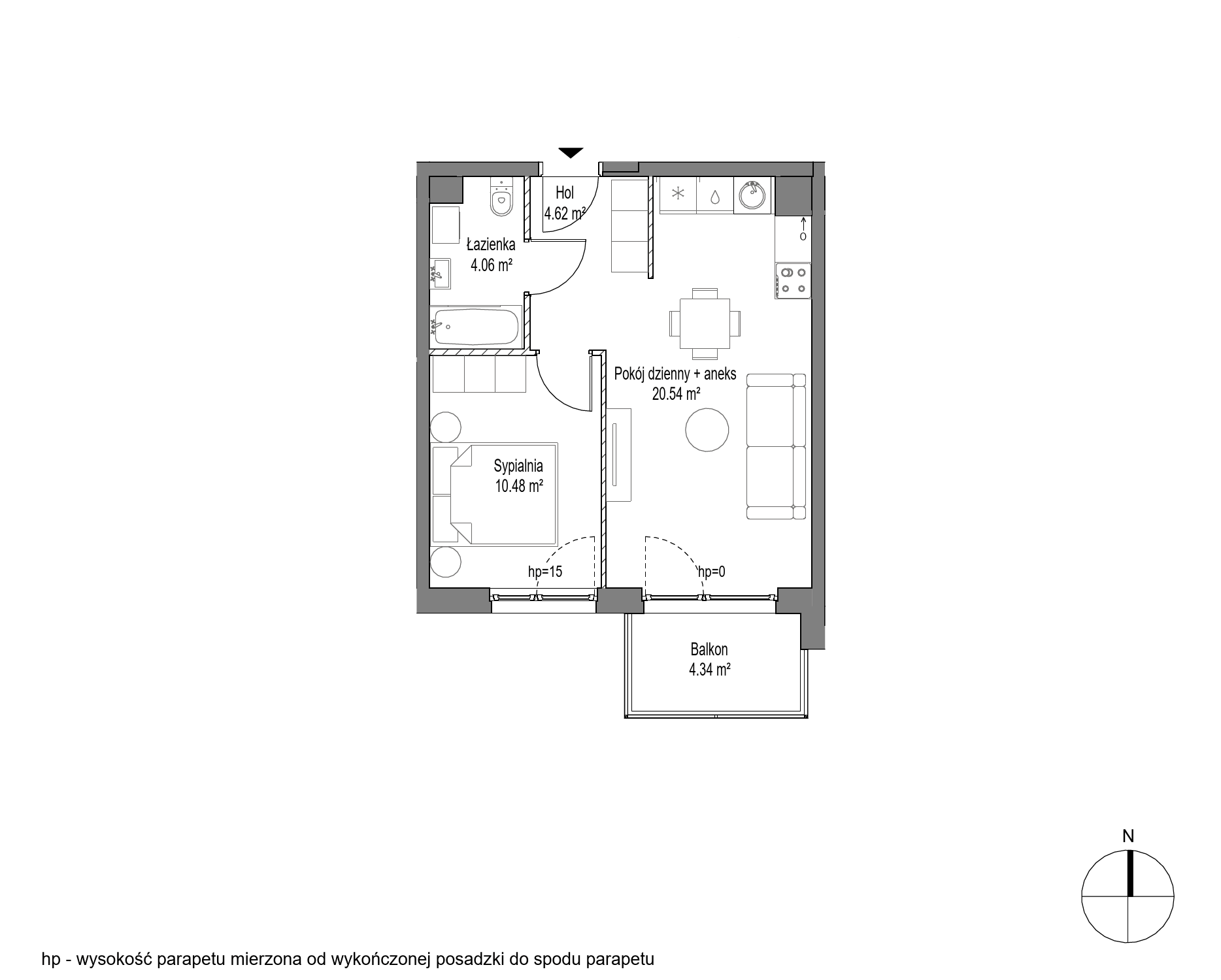 Plan 2 pok. 40m²