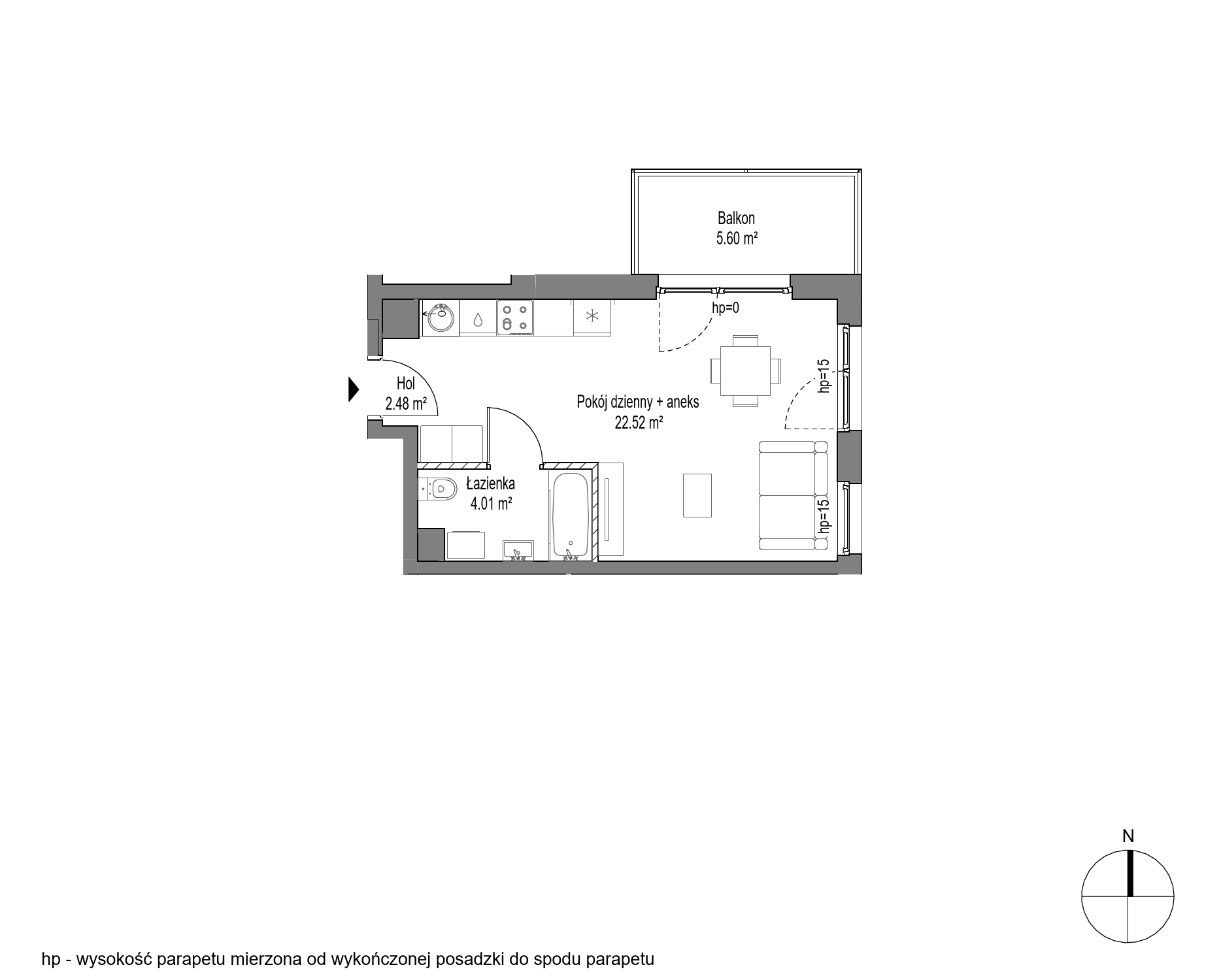 Plan 1 pok. 29m²