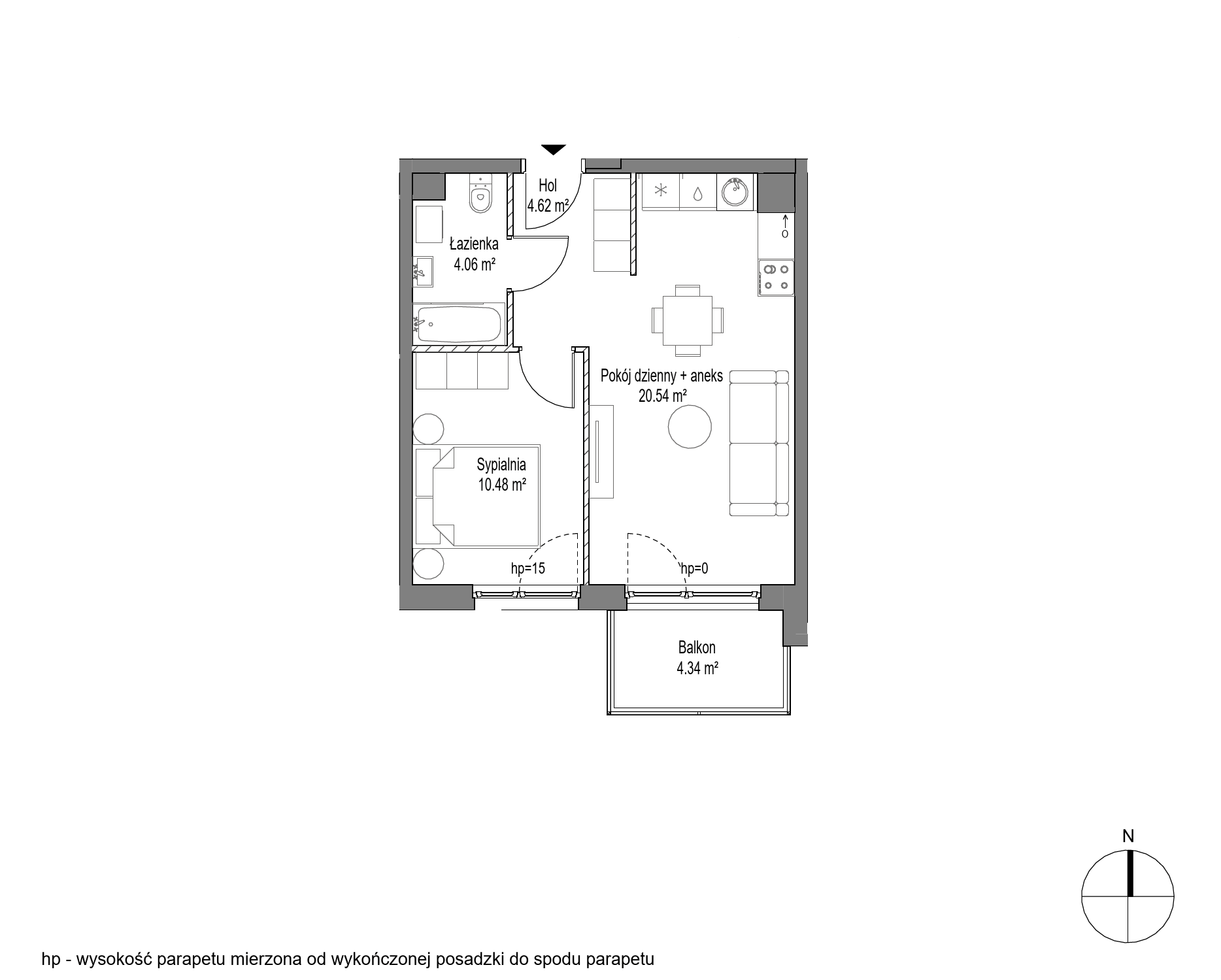Plan 2 pok. 40m²