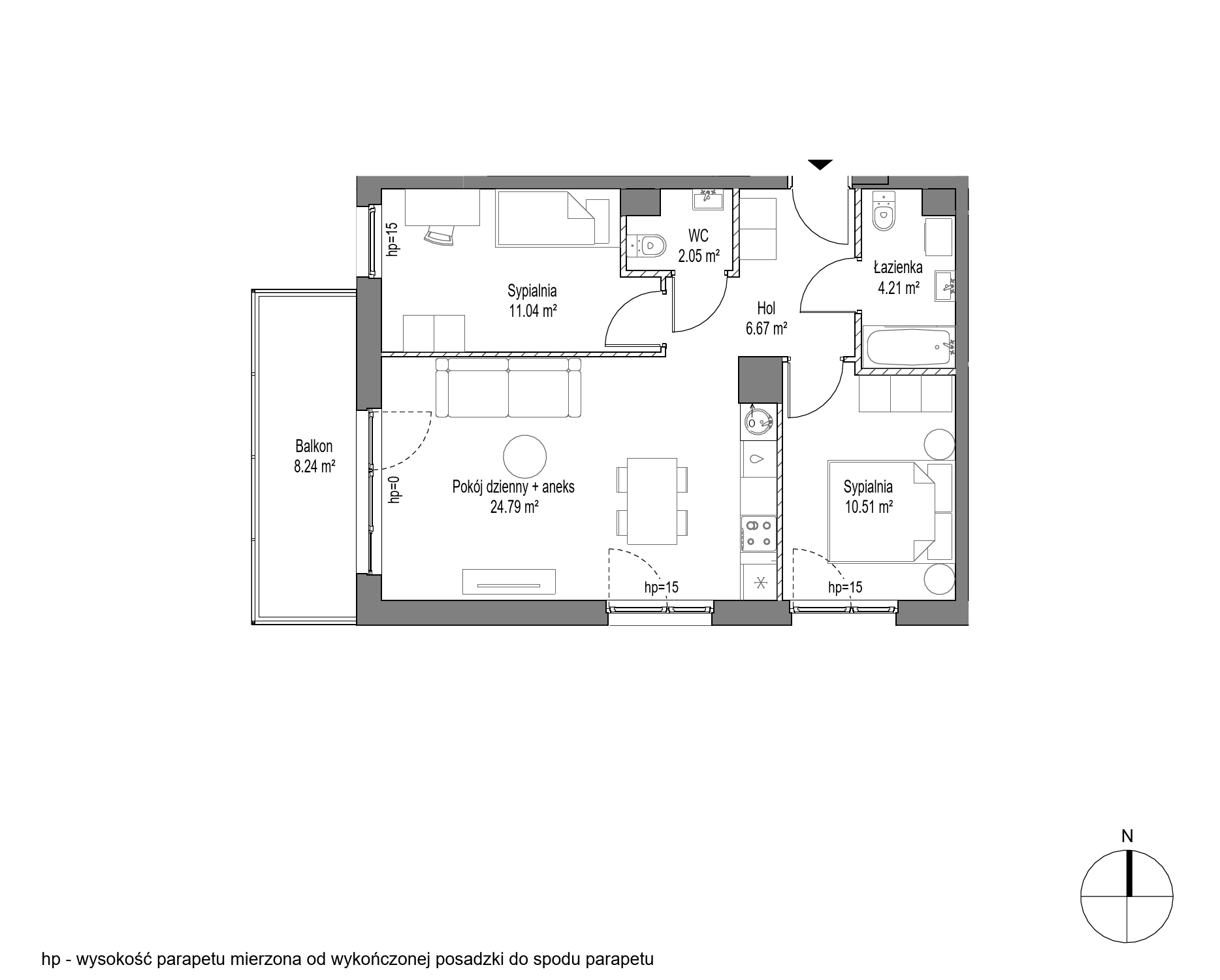 Plan 3 pok. 59m²