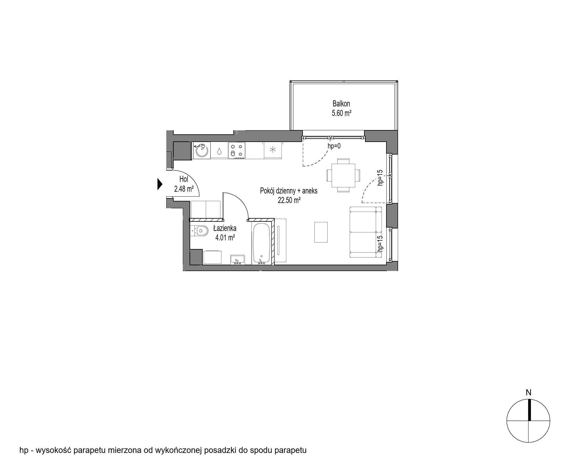 Plan 1 pok. 29m²