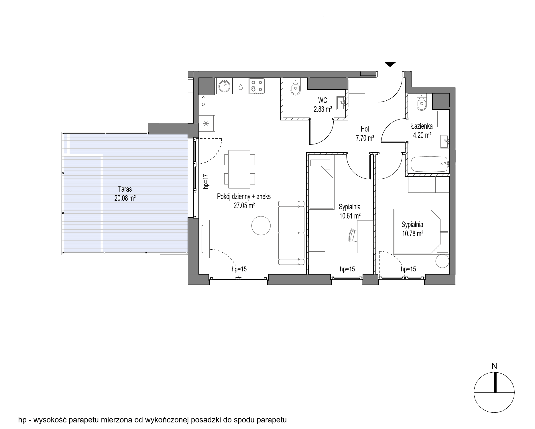 Plan 3 pok. 63m²