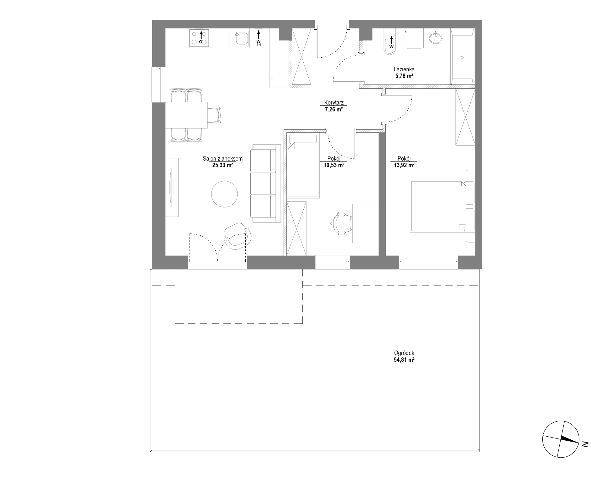 Plan 3 pok. 63m²