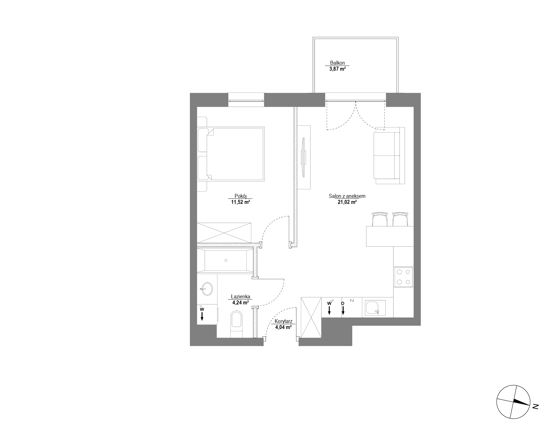 Plan 2 pok. 41m²