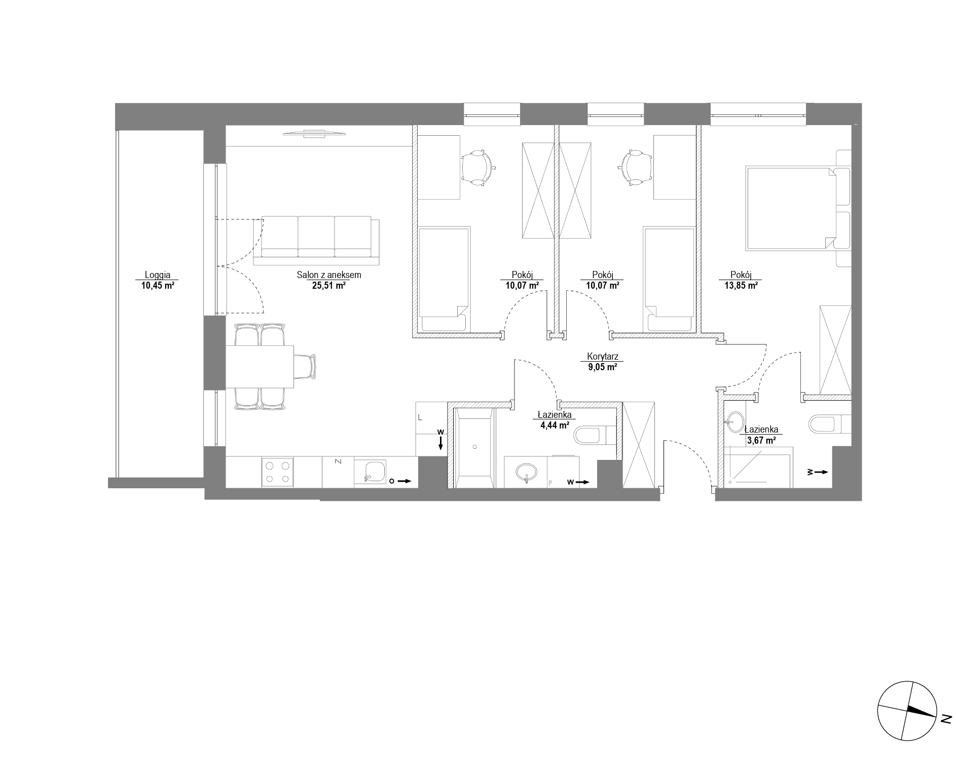 Plan 4 pok. 77m²