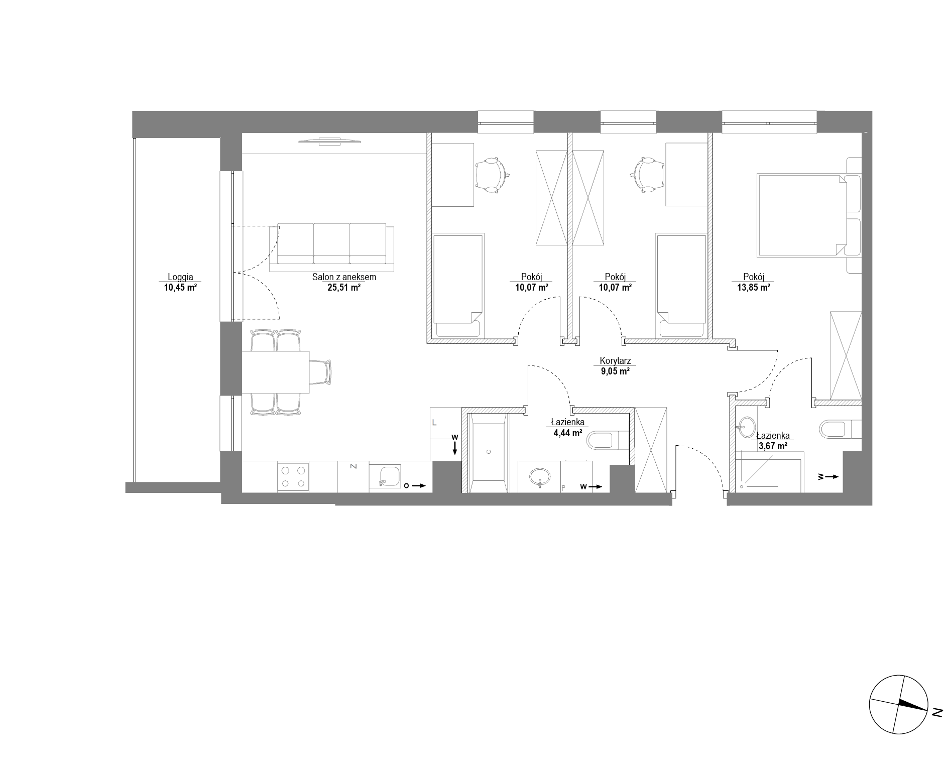 Plan 4 pok. 77m²