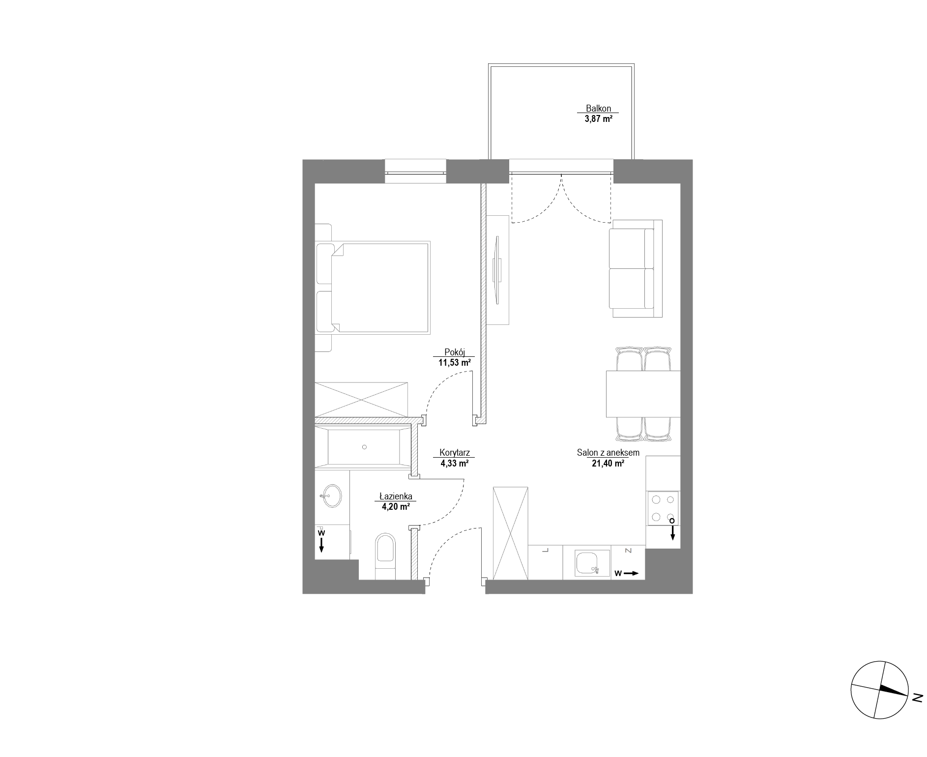 Plan 2 pok. 41m²